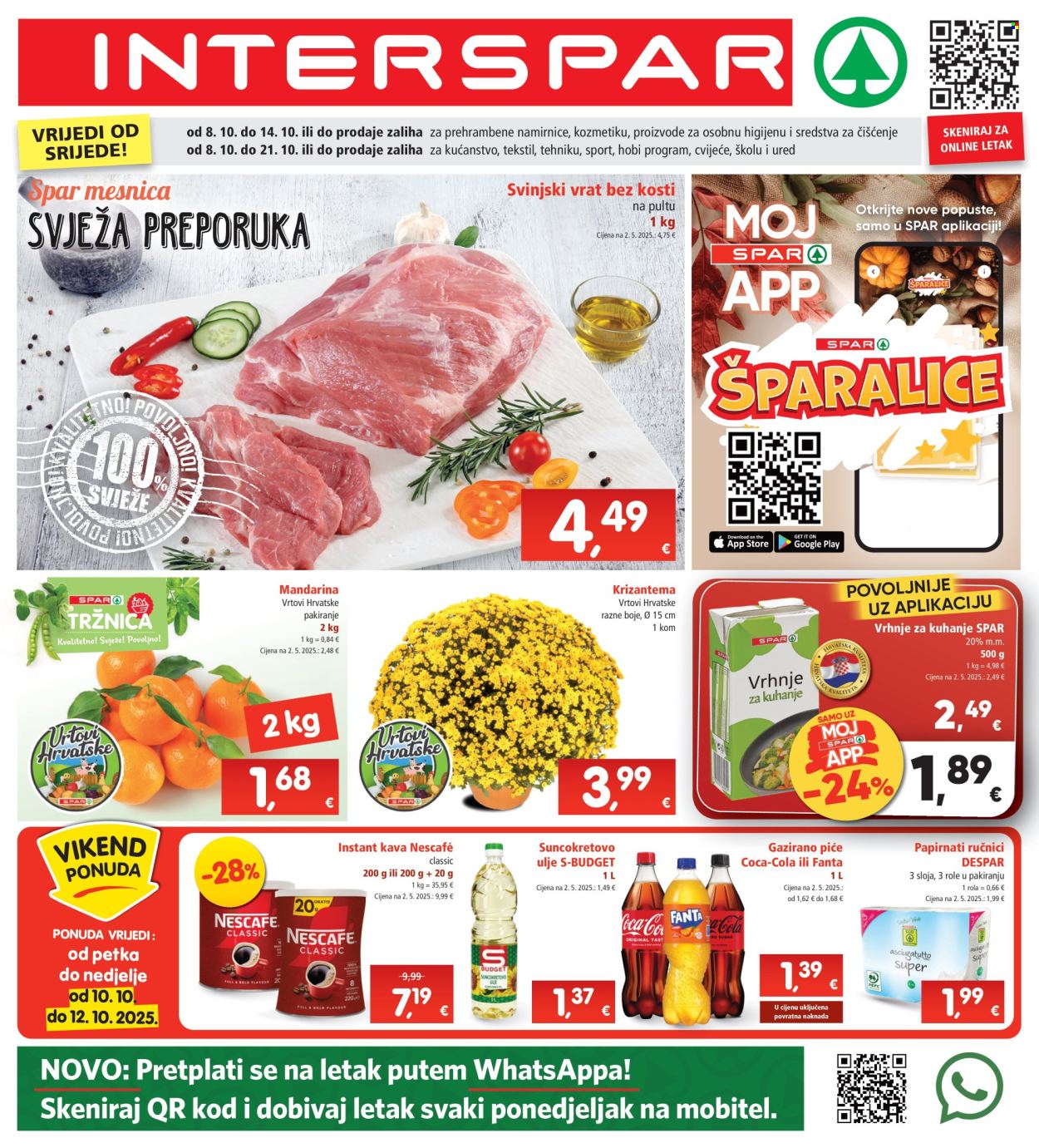 INTERSPAR katalog - 08.10.2025. - 14.10.2025. Stranica 1
