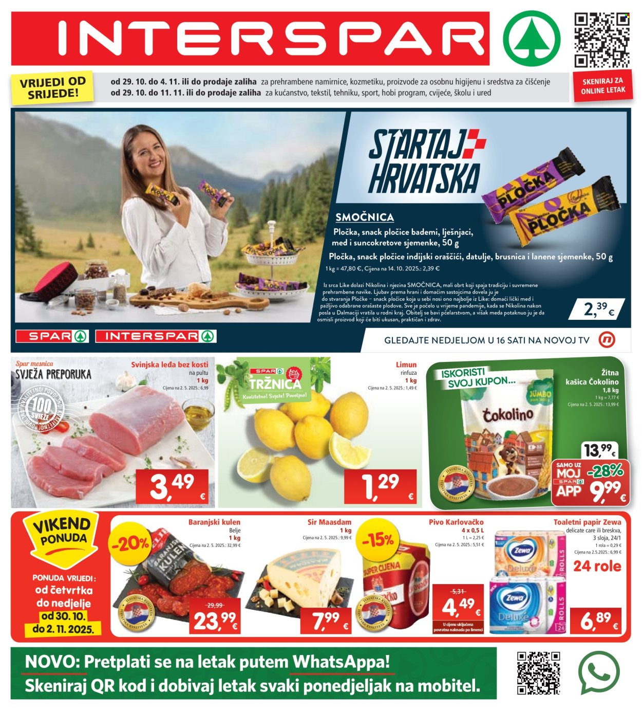 INTERSPAR katalog - 29.10.2025. - 04.11.2025. Stranica 1