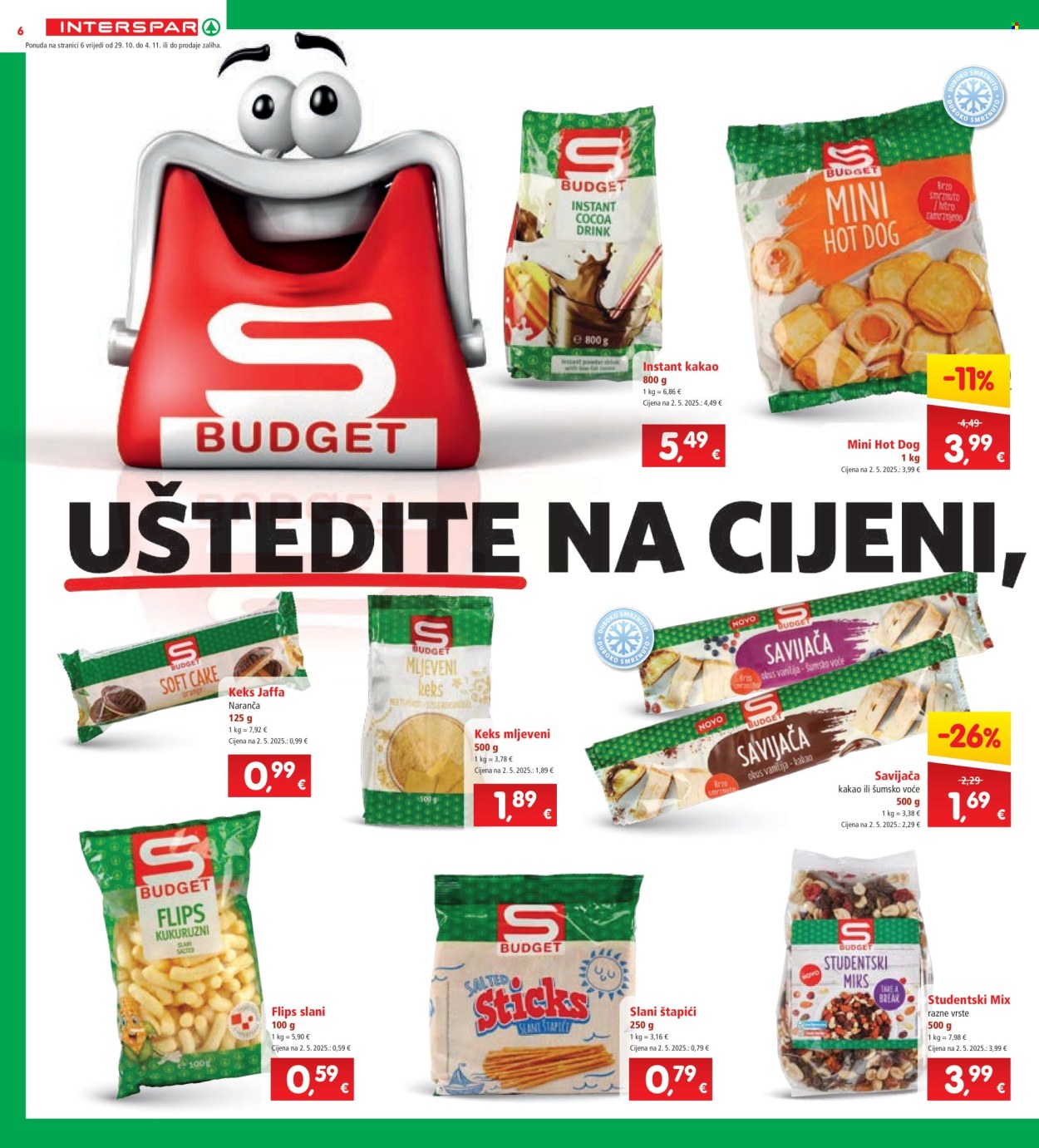 INTERSPAR katalog - 29.10.2025. - 04.11.2025. Stranica 6