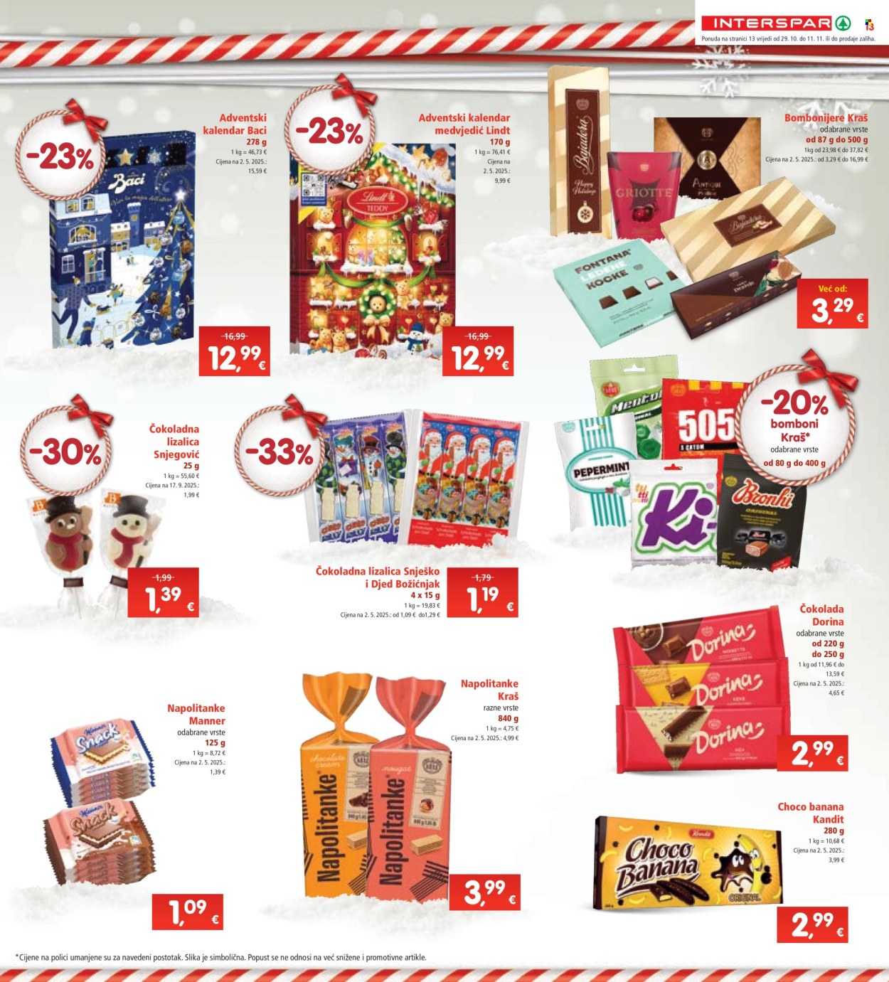 INTERSPAR katalog - 29.10.2025. - 04.11.2025. Stranica 13
