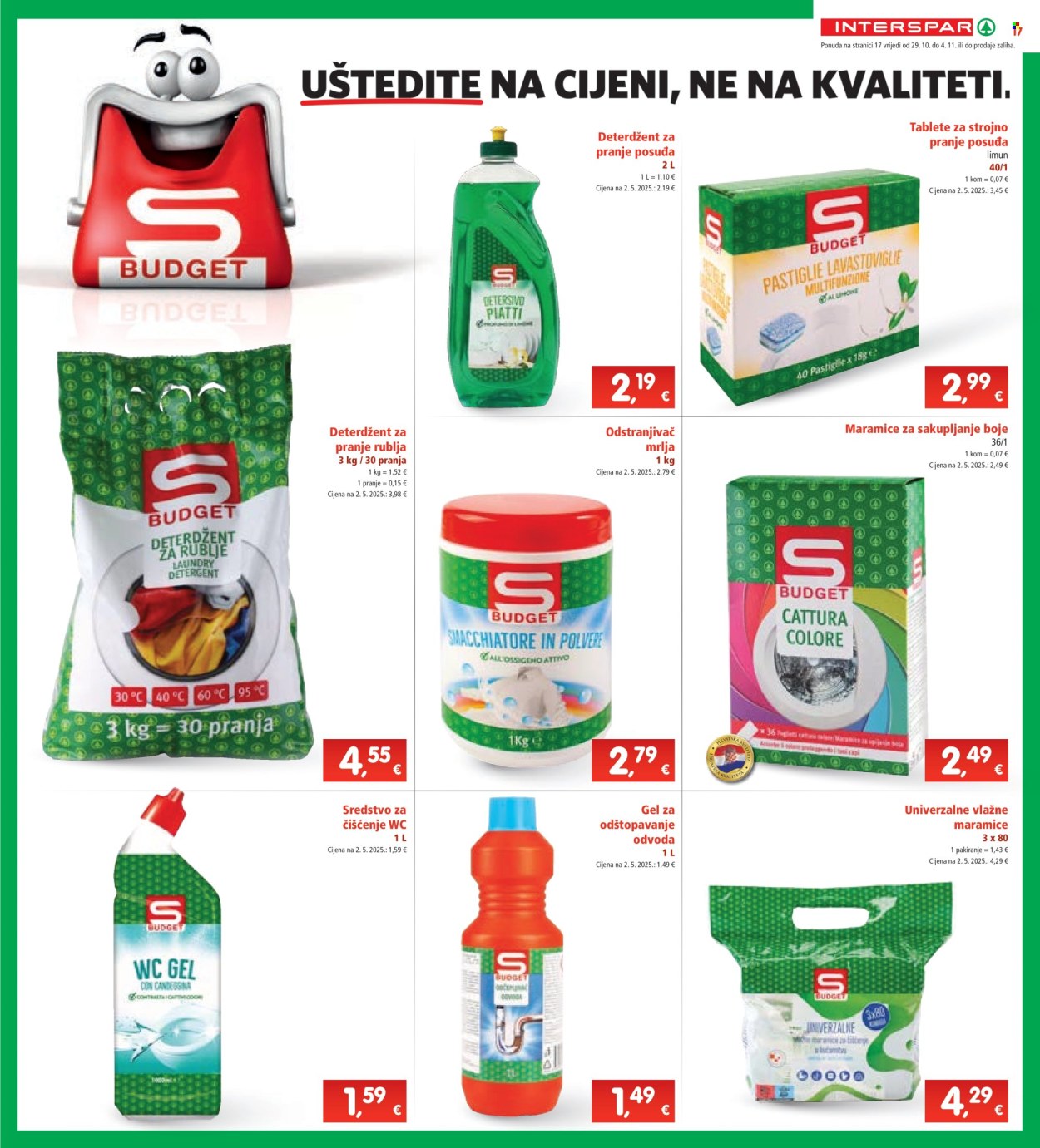 INTERSPAR katalog - 29.10.2025. - 04.11.2025. Stranica 17