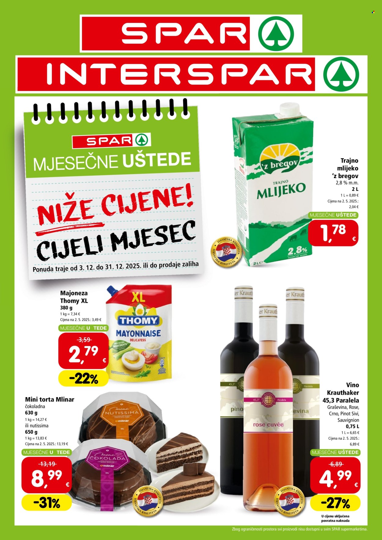 INTERSPAR katalog - 03.12.2025. - 09.12.2025. Stranica 1