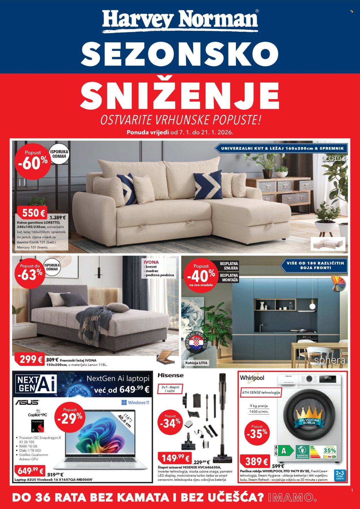 Harvey Norman katalog - 07.01.2026. - 21.01.2026. Stranica 1