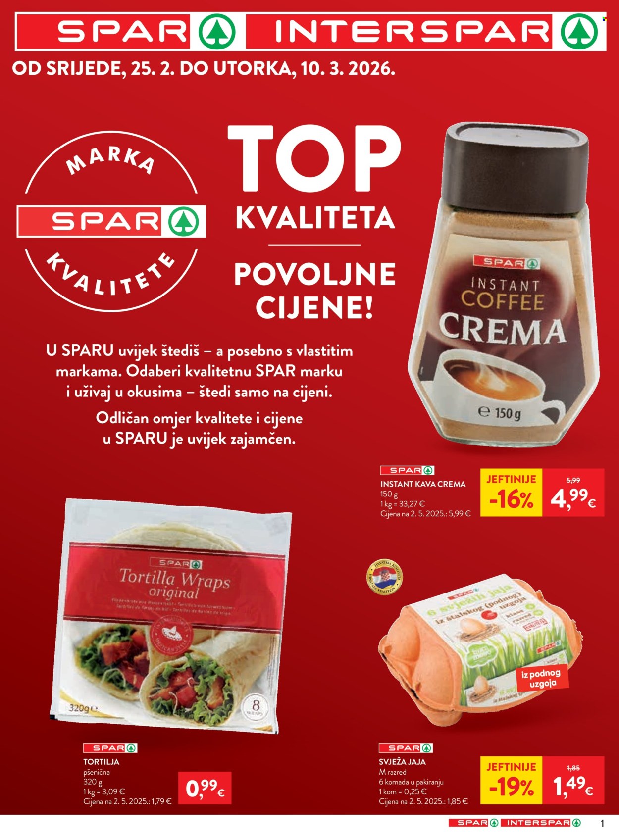 INTERSPAR katalog - 25.02.2026. - 10.03.2026. Stranica 1