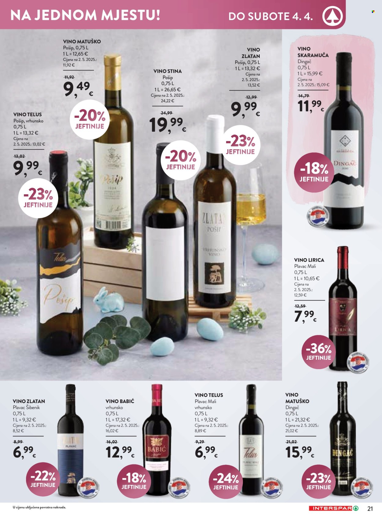 INTERSPAR katalog - 19.03.2026. - 04.04.2026. Stranica 21