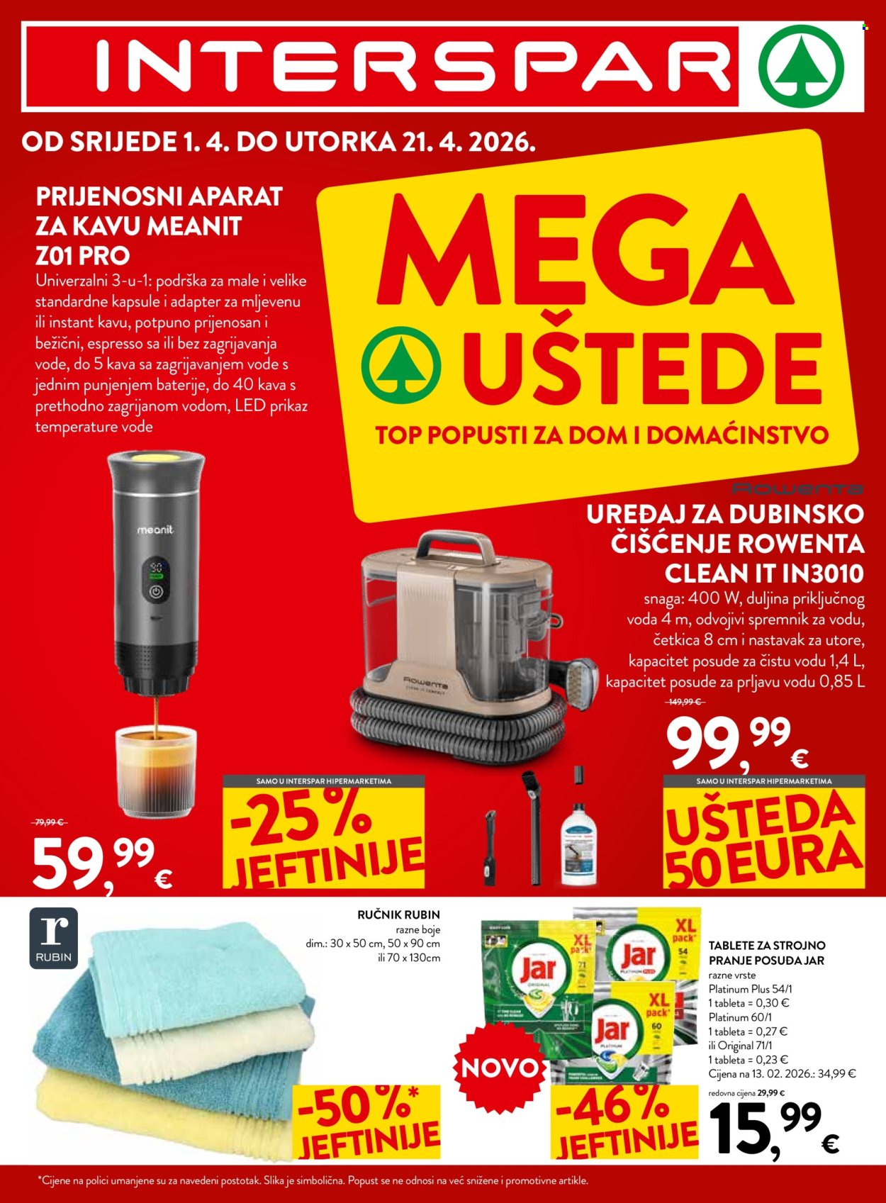 INTERSPAR katalog - 01.04.2026. - 21.04.2026. Stranica 1
