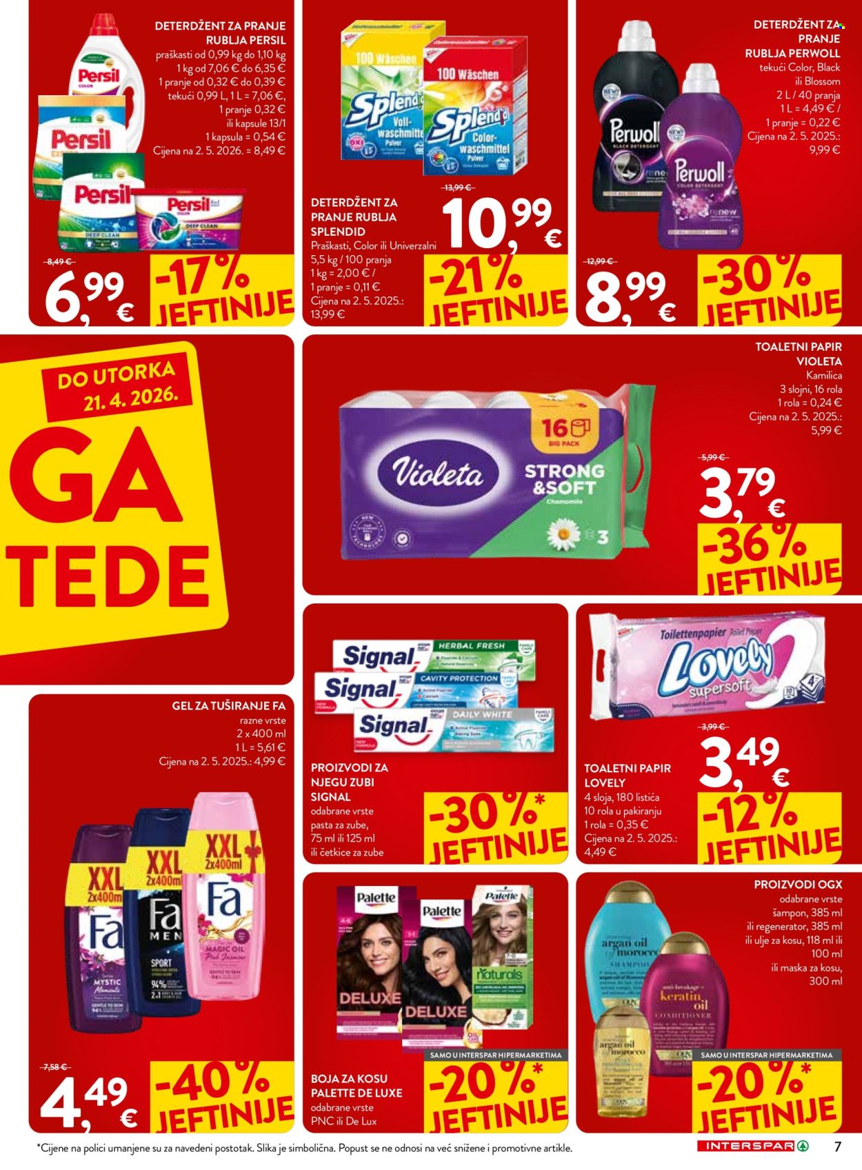 INTERSPAR katalog - 01.04.2026. - 21.04.2026. Stranica 7