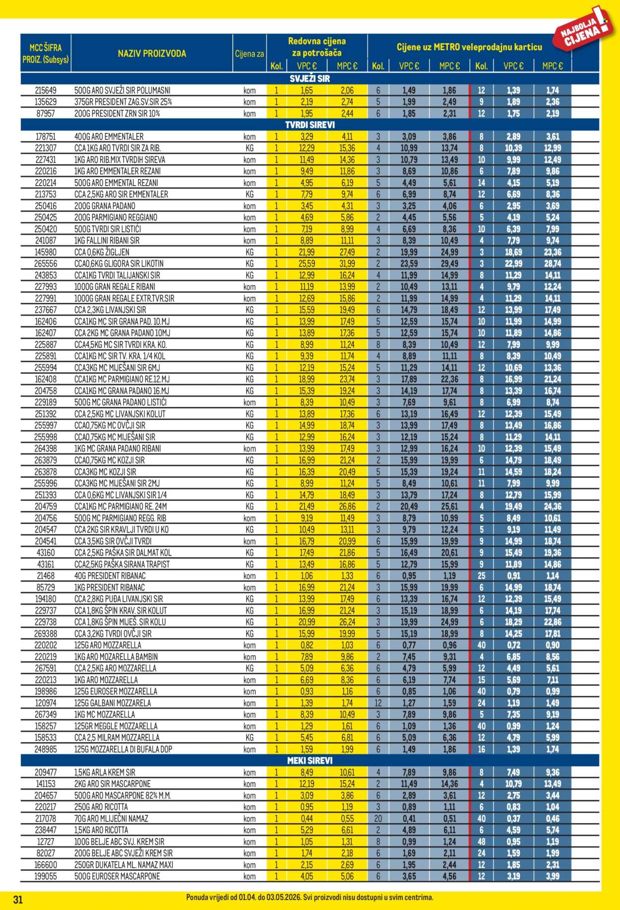 Metro katalog - 01.04.2026. - 03.05.2026. Stranica 31
