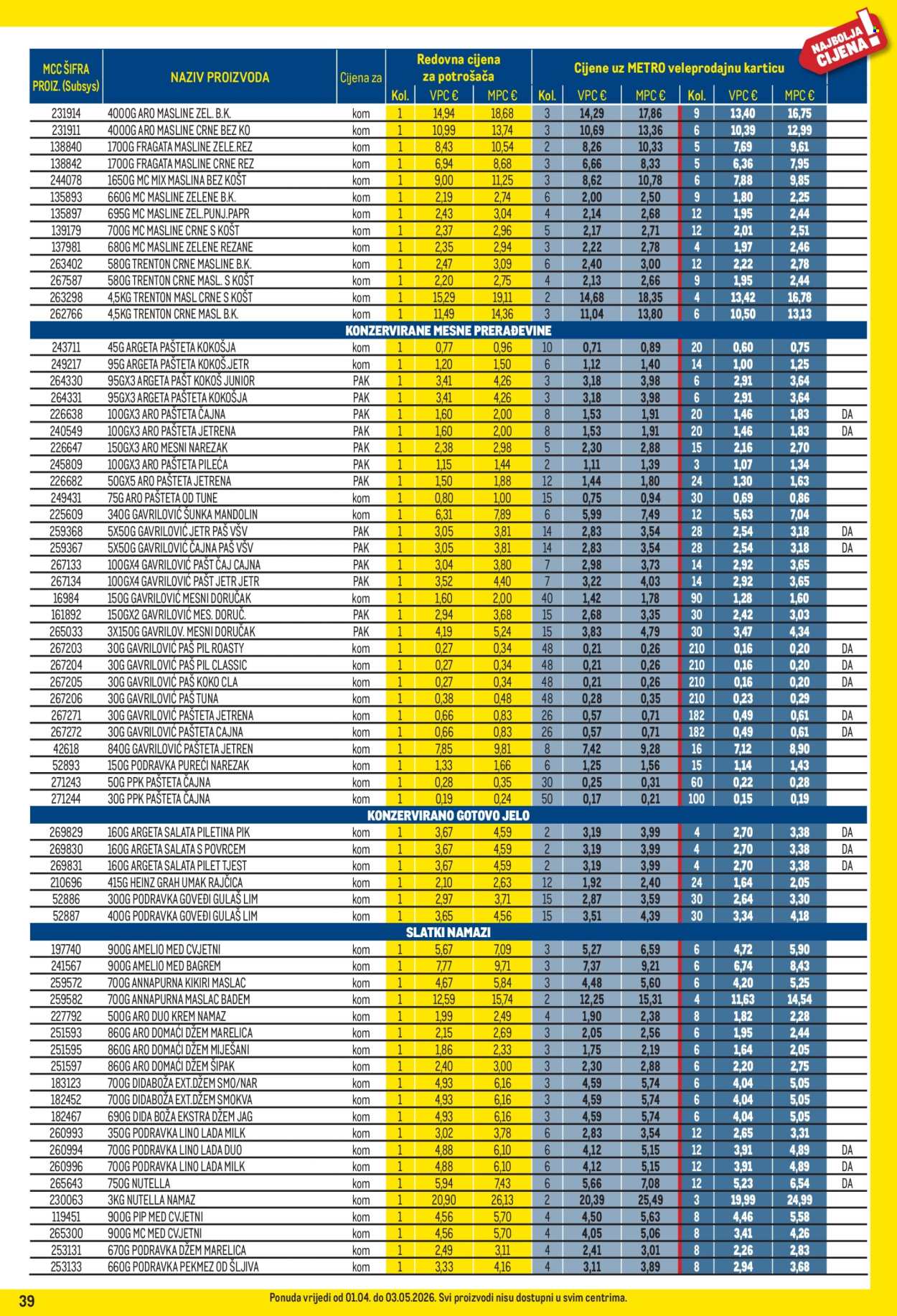Metro katalog - 01.04.2026. - 03.05.2026. Stranica 39
