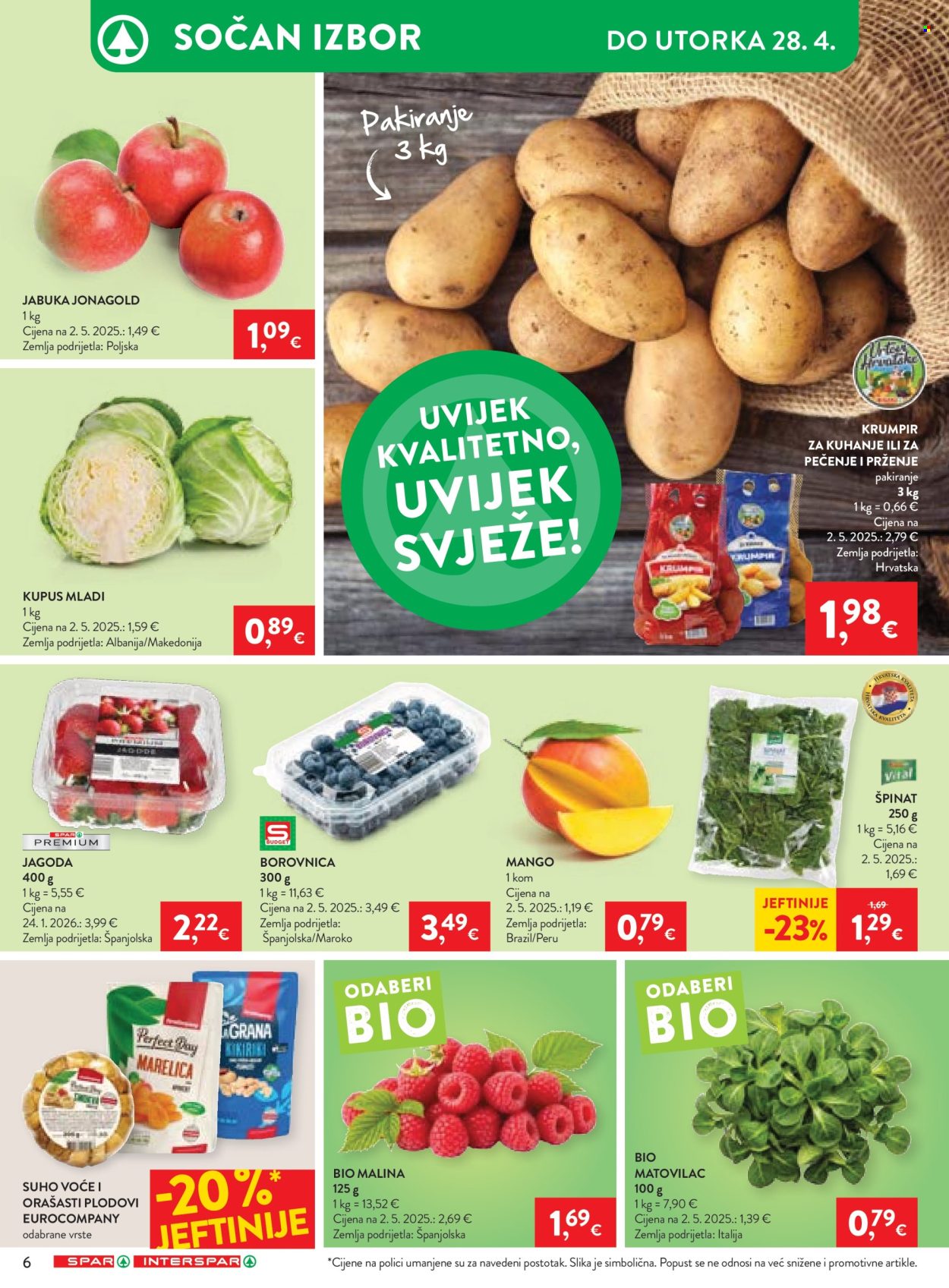 INTERSPAR katalog - 22.04.2026. - 28.04.2026. Stranica 6