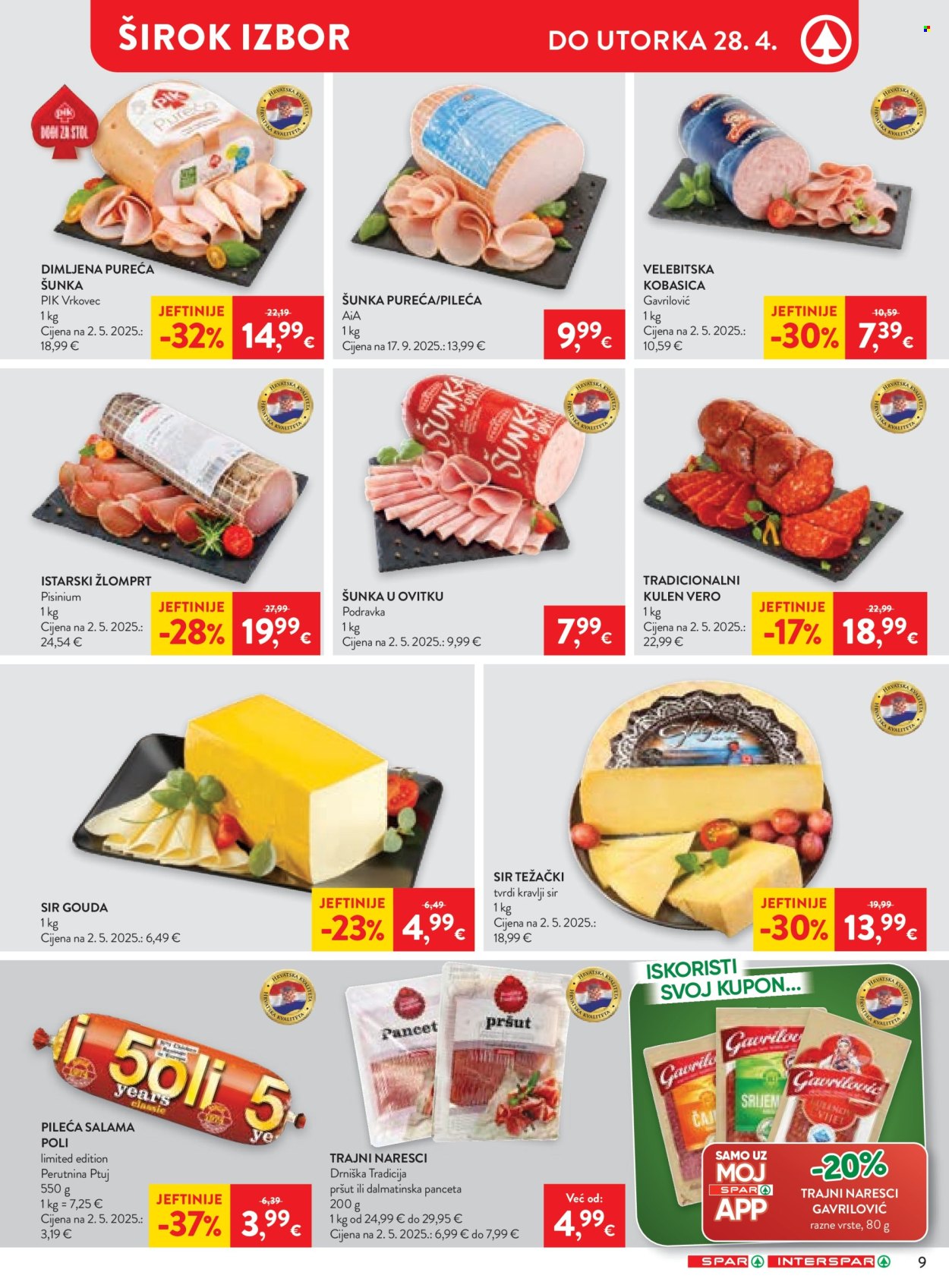 INTERSPAR katalog - 22.04.2026. - 28.04.2026. Stranica 9