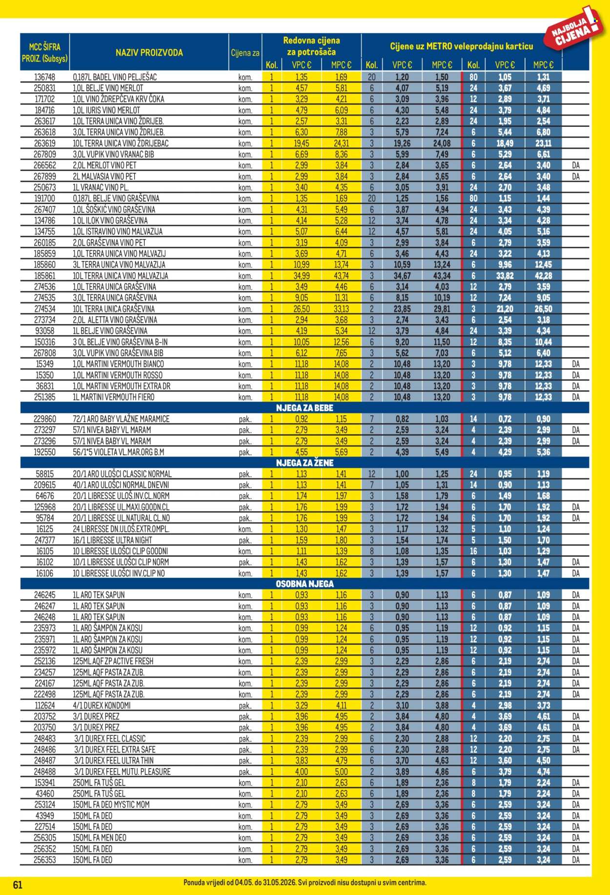 Metro katalog - 04.05.2026. - 31.05.2026. Stranica 61
