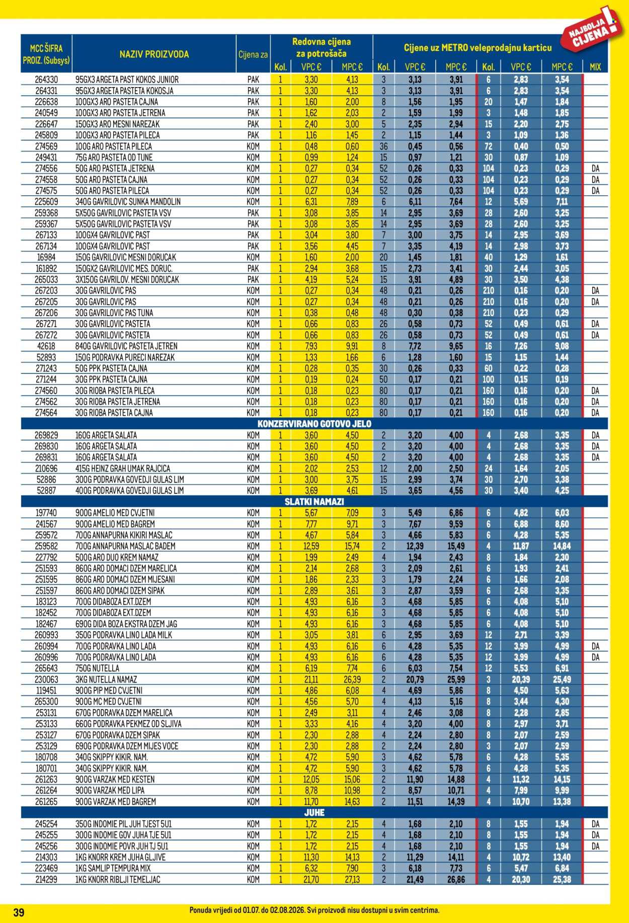 Metro katalog - 01.07.2026. - 02.08.2026. Stranica 39