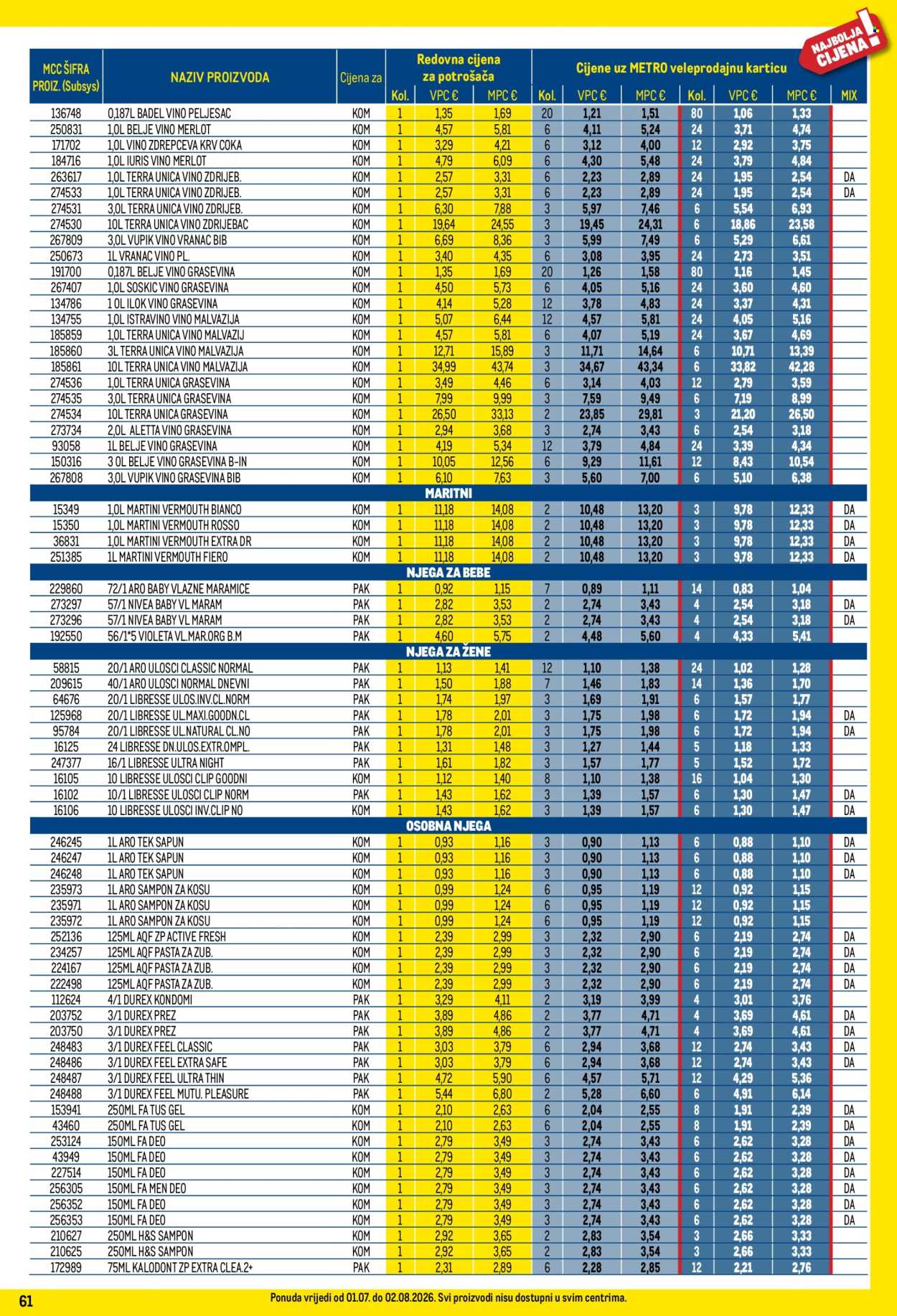Metro katalog - 01.07.2026. - 02.08.2026. Stranica 61