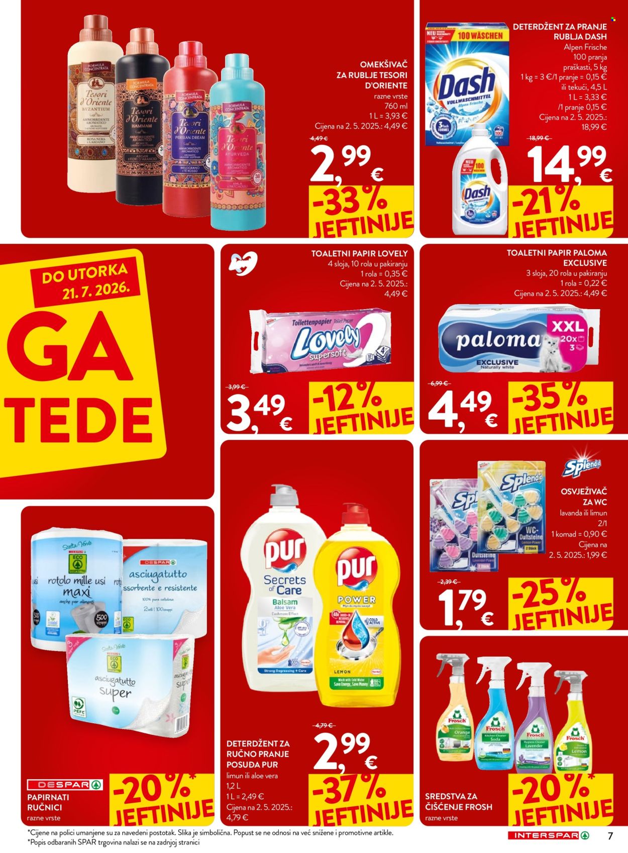 INTERSPAR katalog - 08.07.2026. - 14.07.2026. Stranica 7