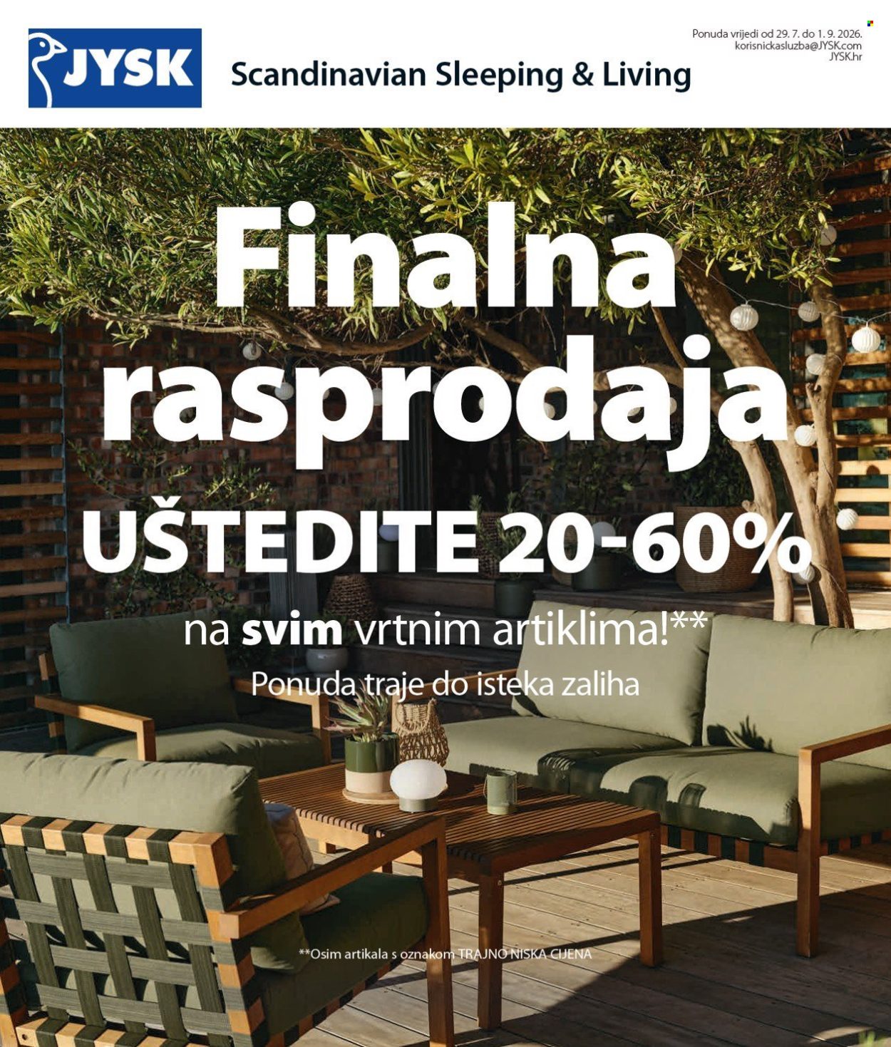 JYSK katalog - 29.07.2026. - 01.09.2026. Stranica 2