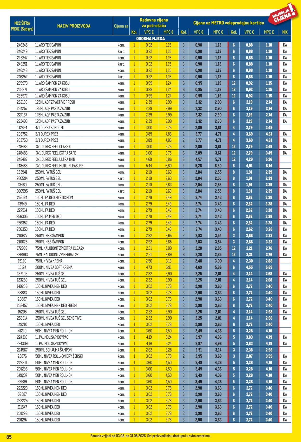 Leták Metro - 3.8.2026 - 31.8.2026. Strana 85