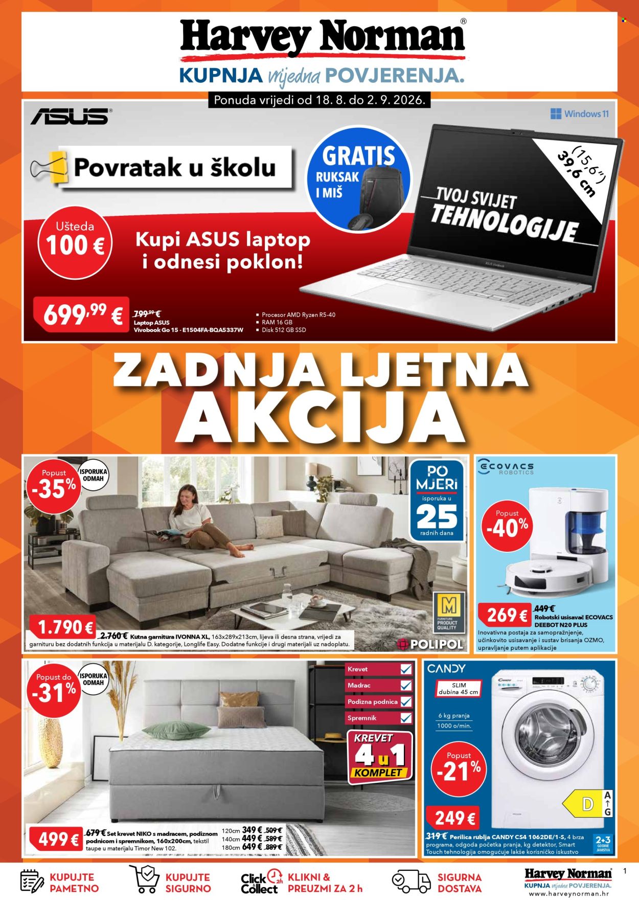 Harvey Norman katalog - 18.08.2026. - 02.09.2026. Stranica 1