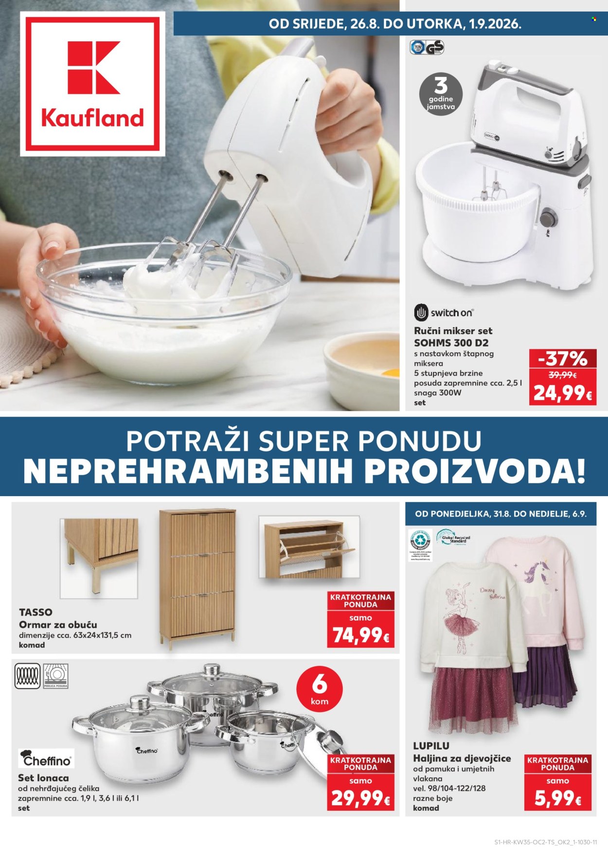 Kaufland katalog - 26.08.2026. - 01.09.2026. Stranica 1