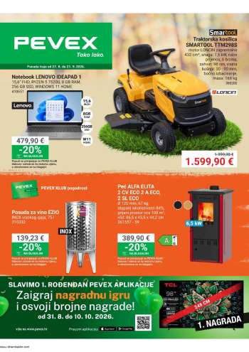 Pevex katalog - 27.08.2026. - 21.09.2026.