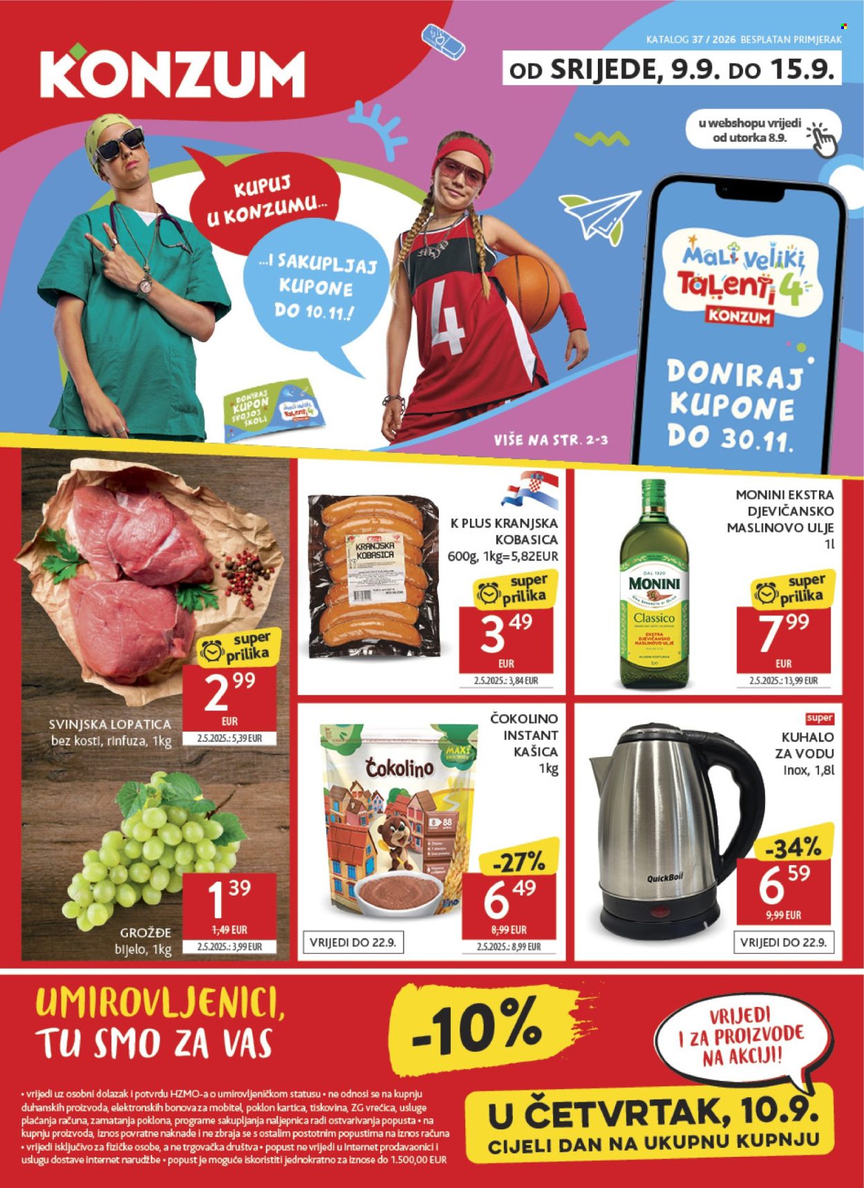 Konzum katalog - 09.09.2026. - 15.09.2026. Stranica 1