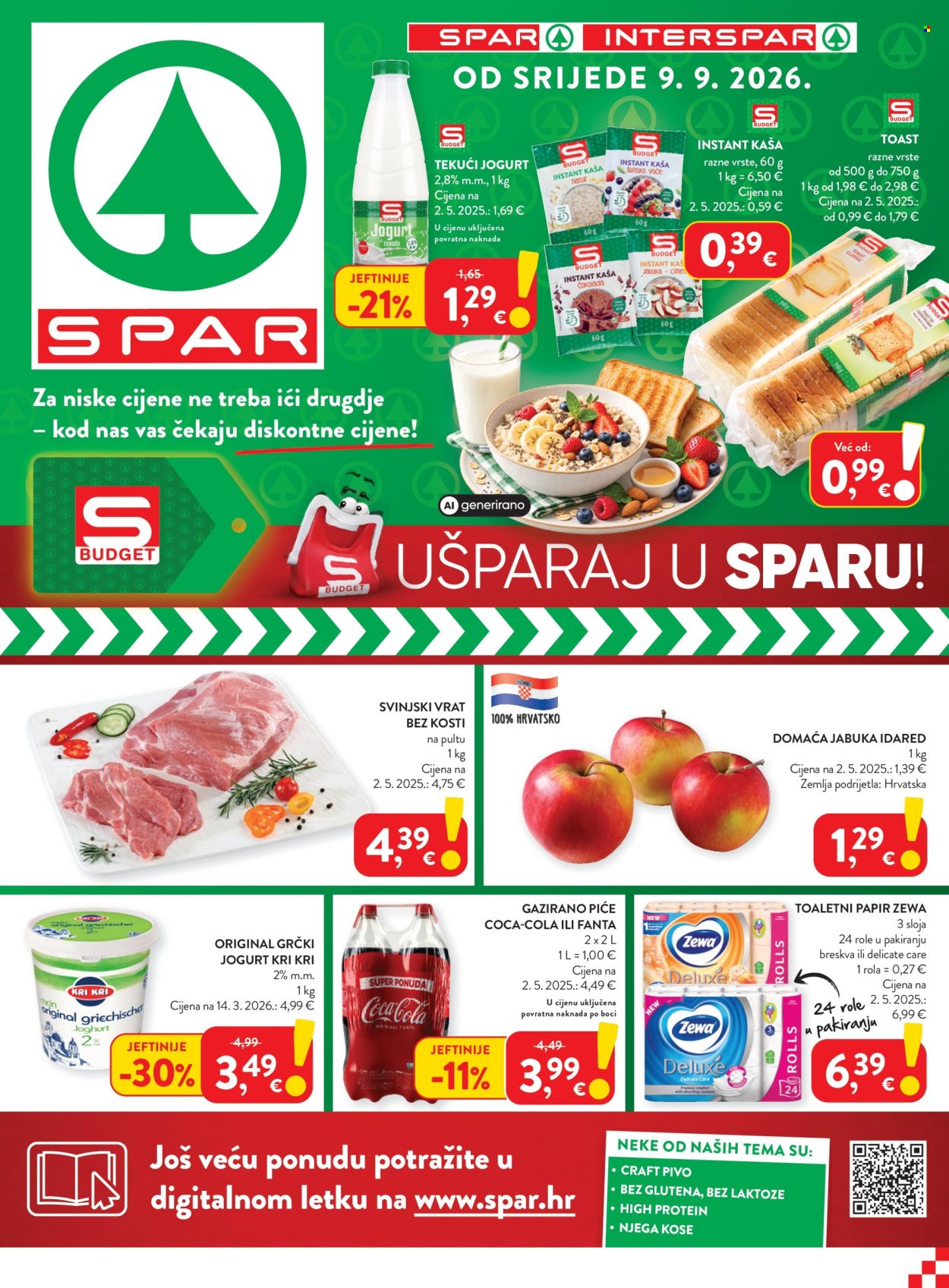 INTERSPAR katalog - 09.09.2026. - 15.09.2026. Stranica 1