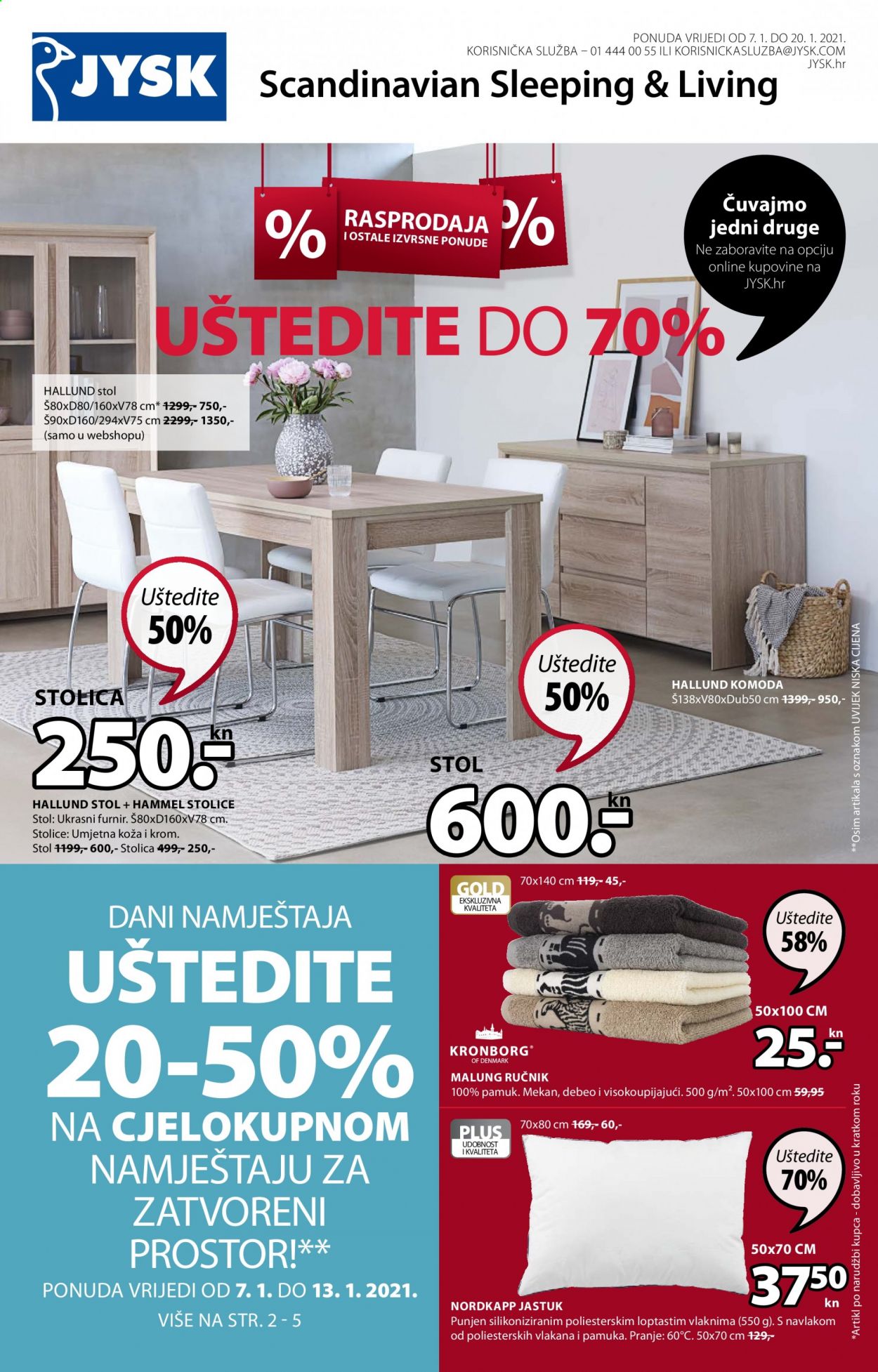 JYSK katalog - 07.01.2021. - 20.01.2021. Stranica 1