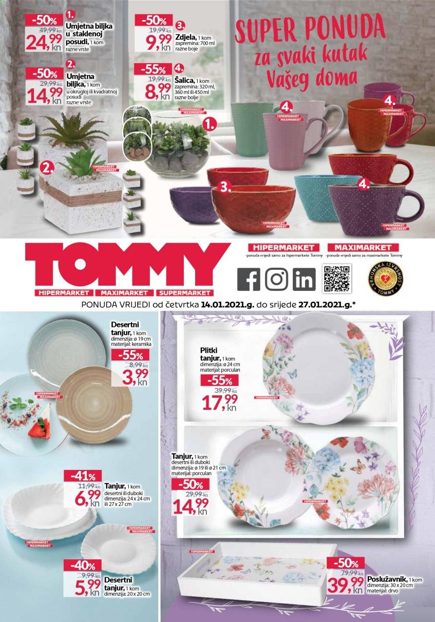 thumbnail - Tommy katalog - 14.01.2021. - 27.01.2021. - Sniženi proizvodi - šalica, zdjela, tanjur, poslužavnik. Stranica 1.
