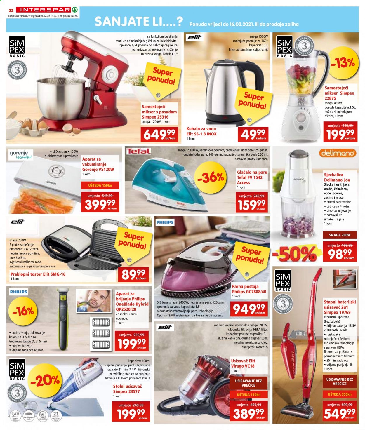 INTERSPAR katalog - 03.02.2021. - 09.02.2021. Stranica 22