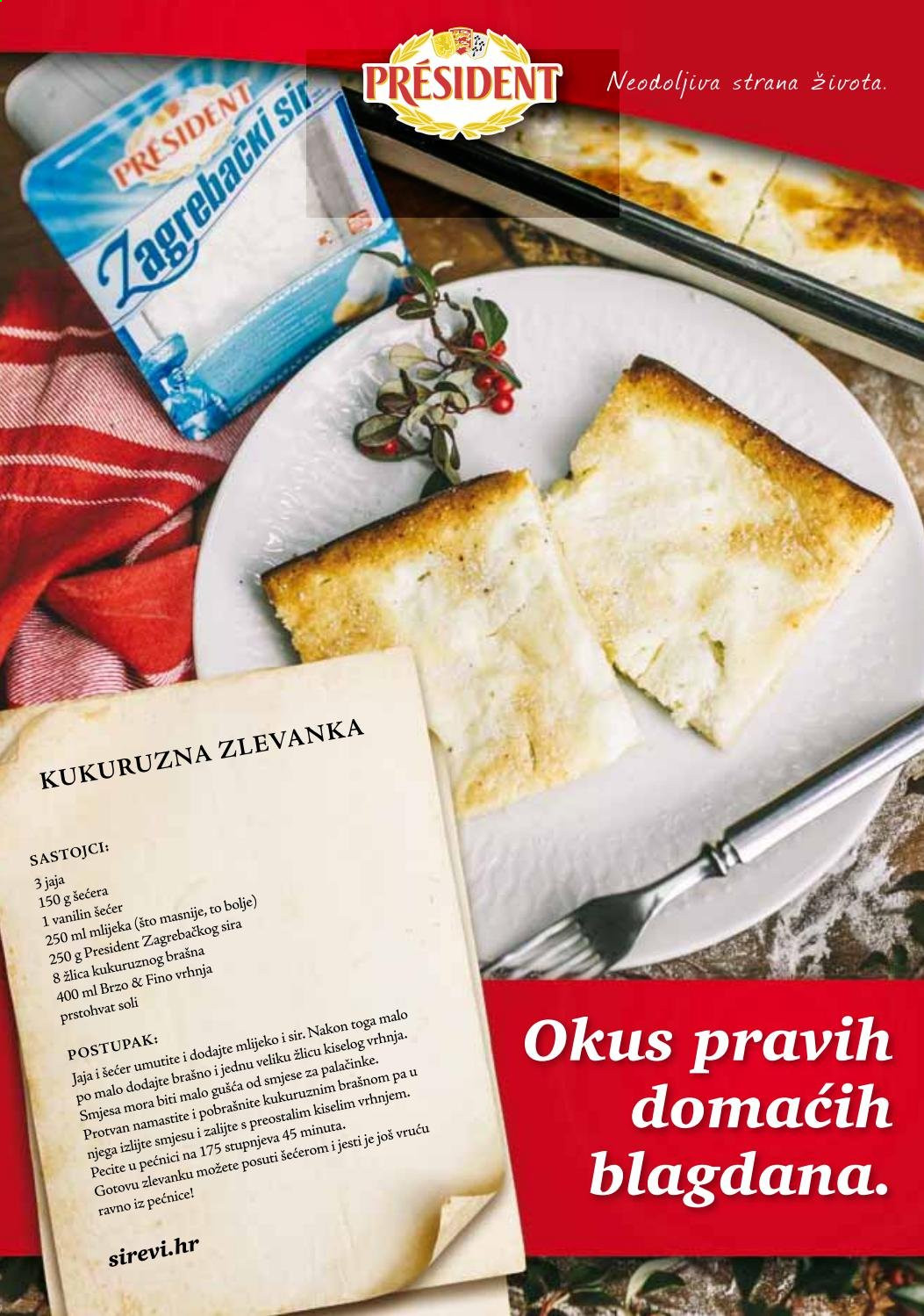 thumbnail - Ultra gros katalog - Sniženi proizvodi - zagrebački odrezak, Président, mlijeko, vanilin šećer, brašno. Stranica 47.