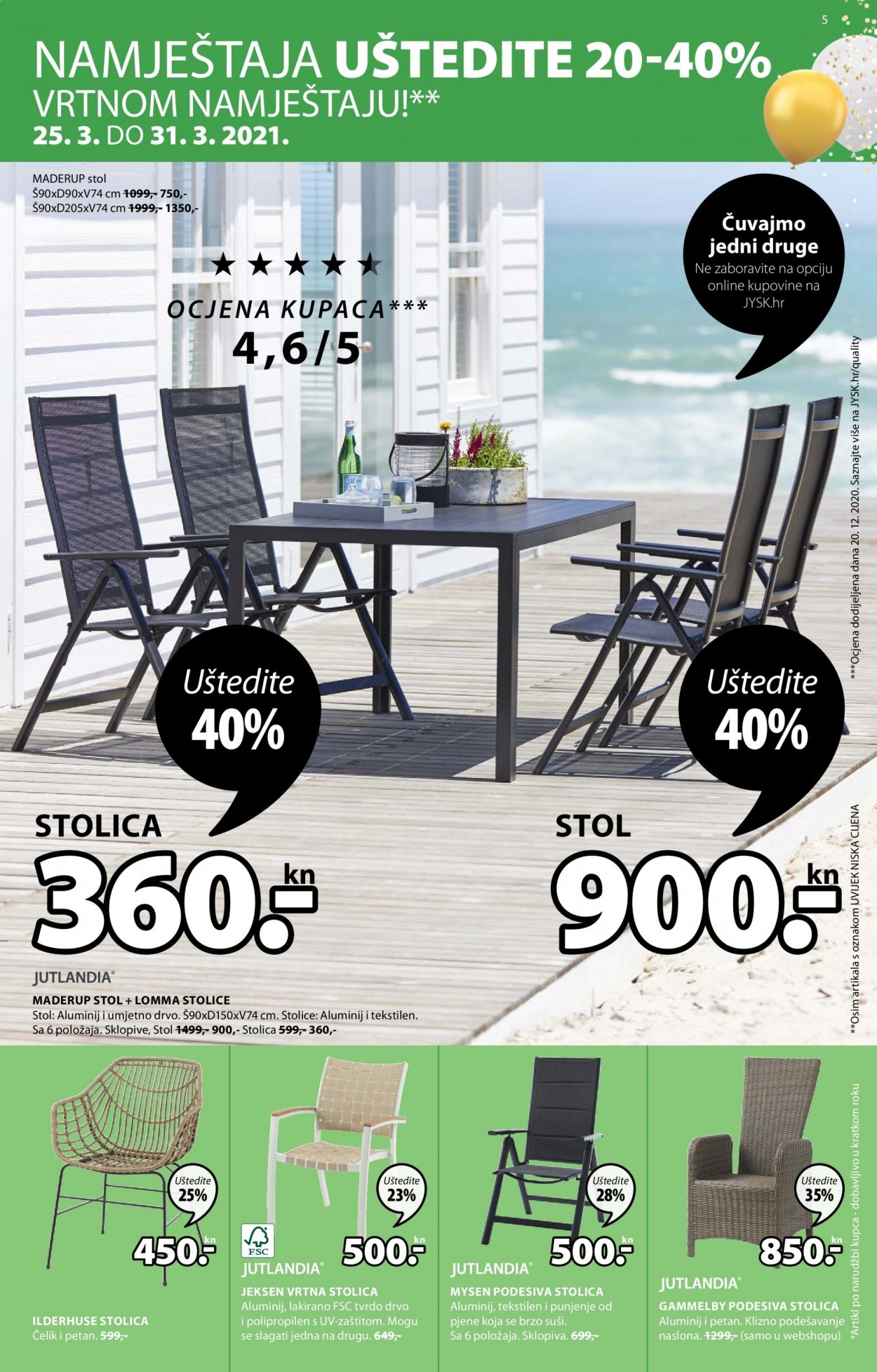 JYSK katalog - 25.03.2021. - 07.04.2021. Stranica 5