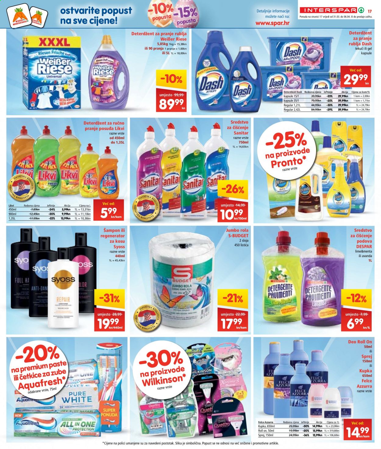 INTERSPAR katalog - 31.03.2021. - 06.04.2021. Stranica 17