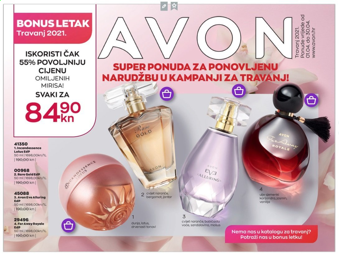 thumbnail - Avon katalog - 01.04.2021. - 30.04.2021. - Sniženi proizvodi - Avon, Far Away, eau de parfum, Rare. Stranica 1.