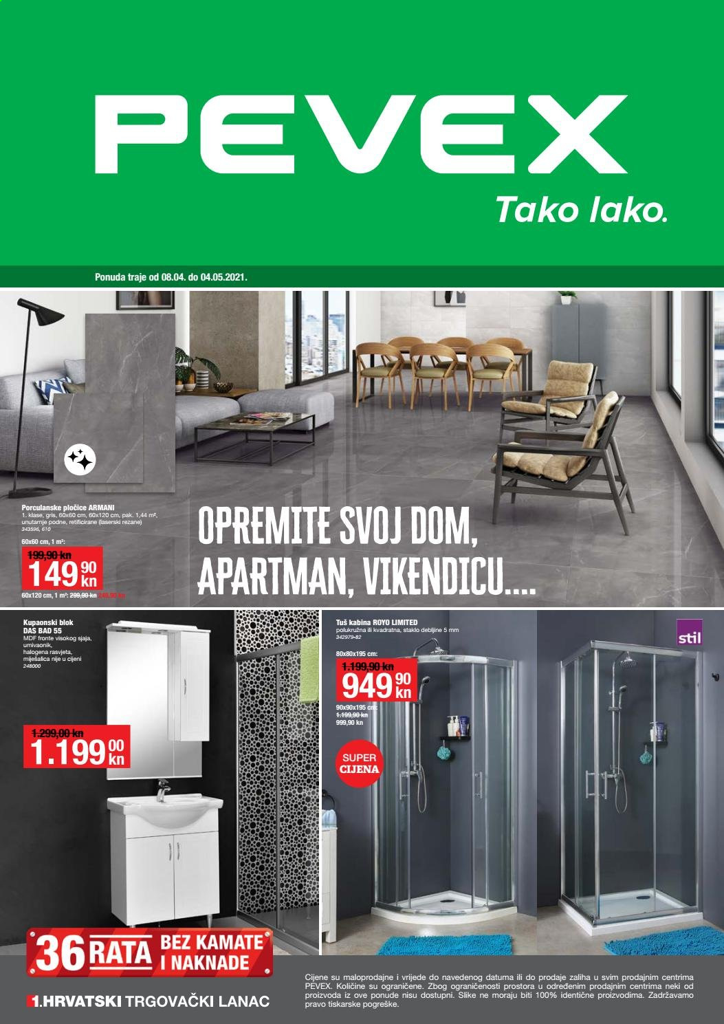 Pevex katalog - 08.04.2021. - 04.05.2021. Stranica 1