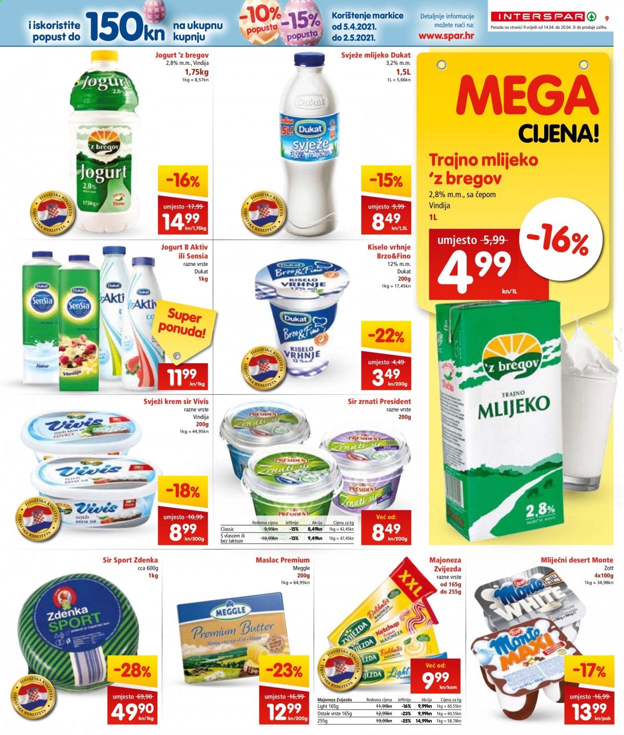 INTERSPAR katalog - 14.04.2021. - 20.04.2021. Stranica 9