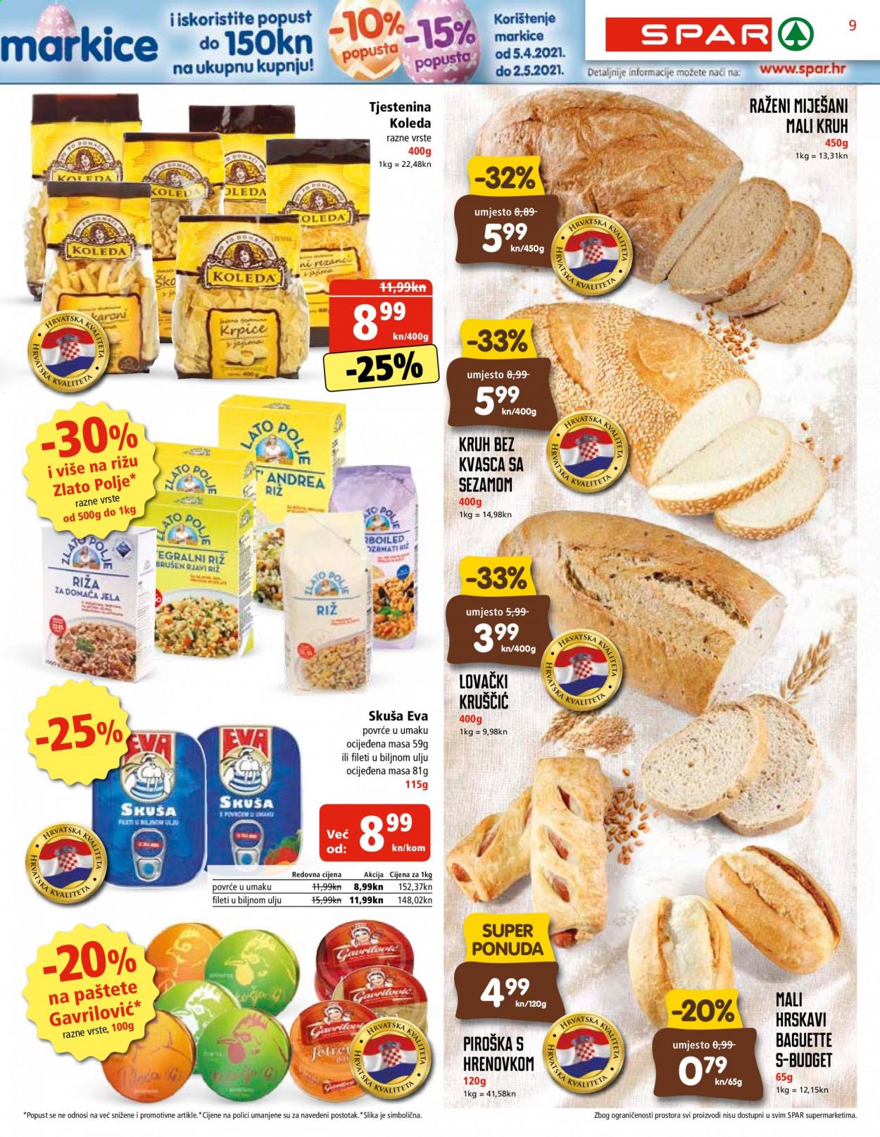 SPAR katalog - 21.04.2021. - 27.04.2021. Stranica 9