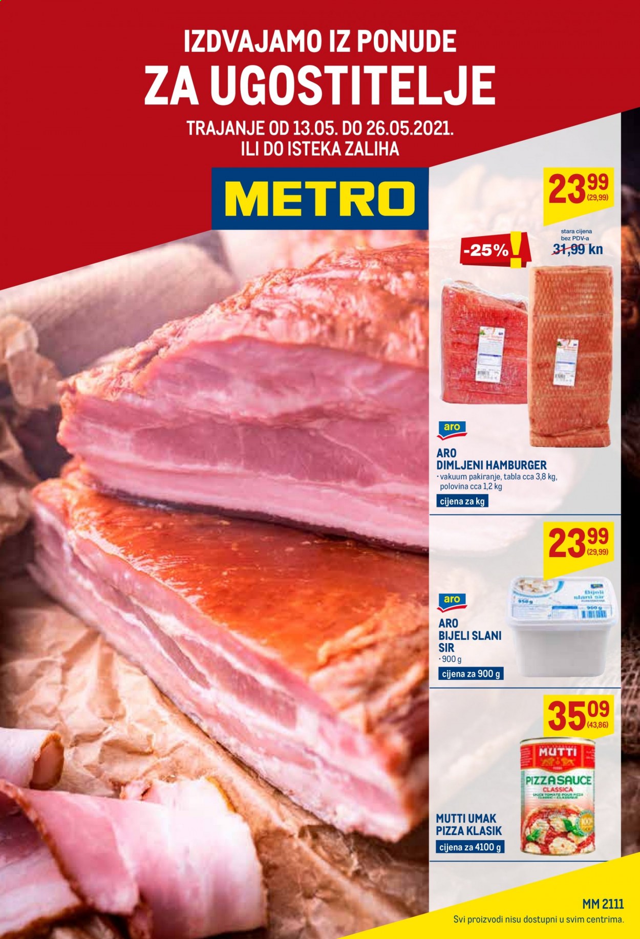 thumbnail - Metro katalog - 13.05.2021. - 26.05.2021. - Sniženi proizvodi - hamburger, pizza umak. Stranica 1.