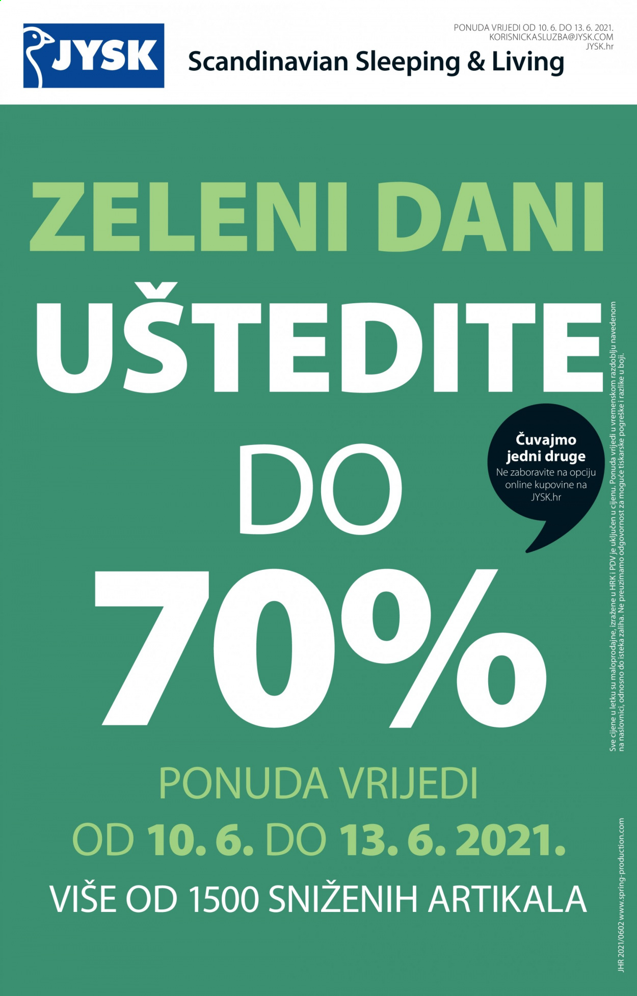JYSK katalog - 10.06.2021. - 13.06.2021. Stranica 1