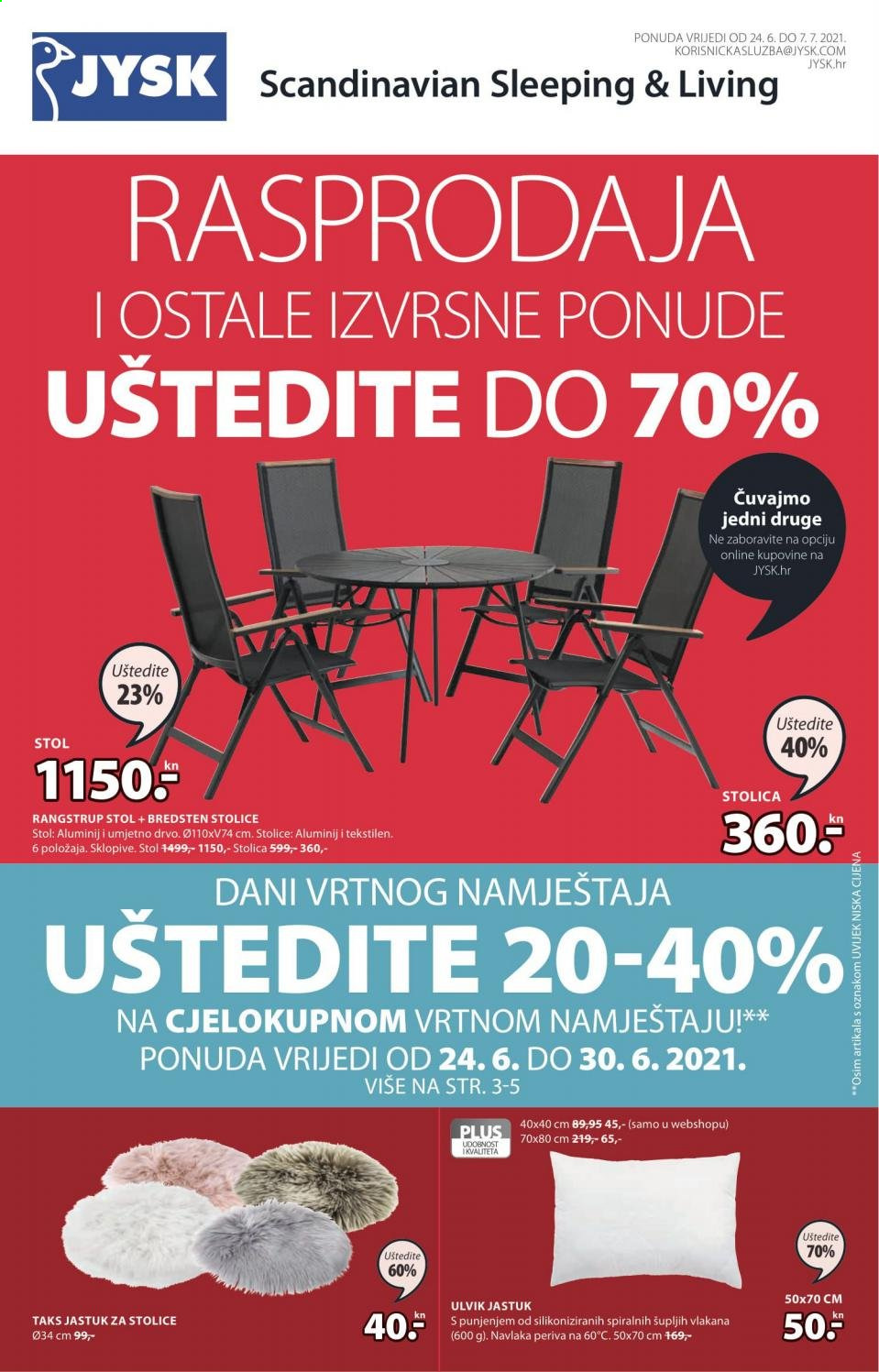 JYSK katalog - 24.06.2021. - 07.07.2021. Stranica 1