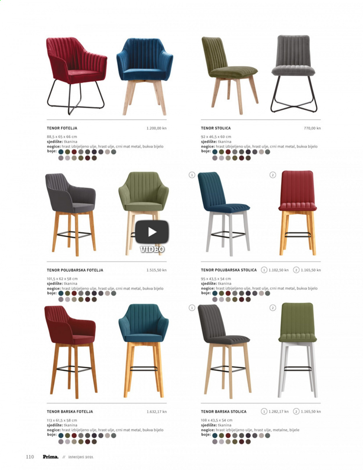 thumbnail - Prima katalog - 28.06.2021. - 31.12.2021. - Sniženi proizvodi - barska stolica, stolica, fotelja. Stranica 112.
