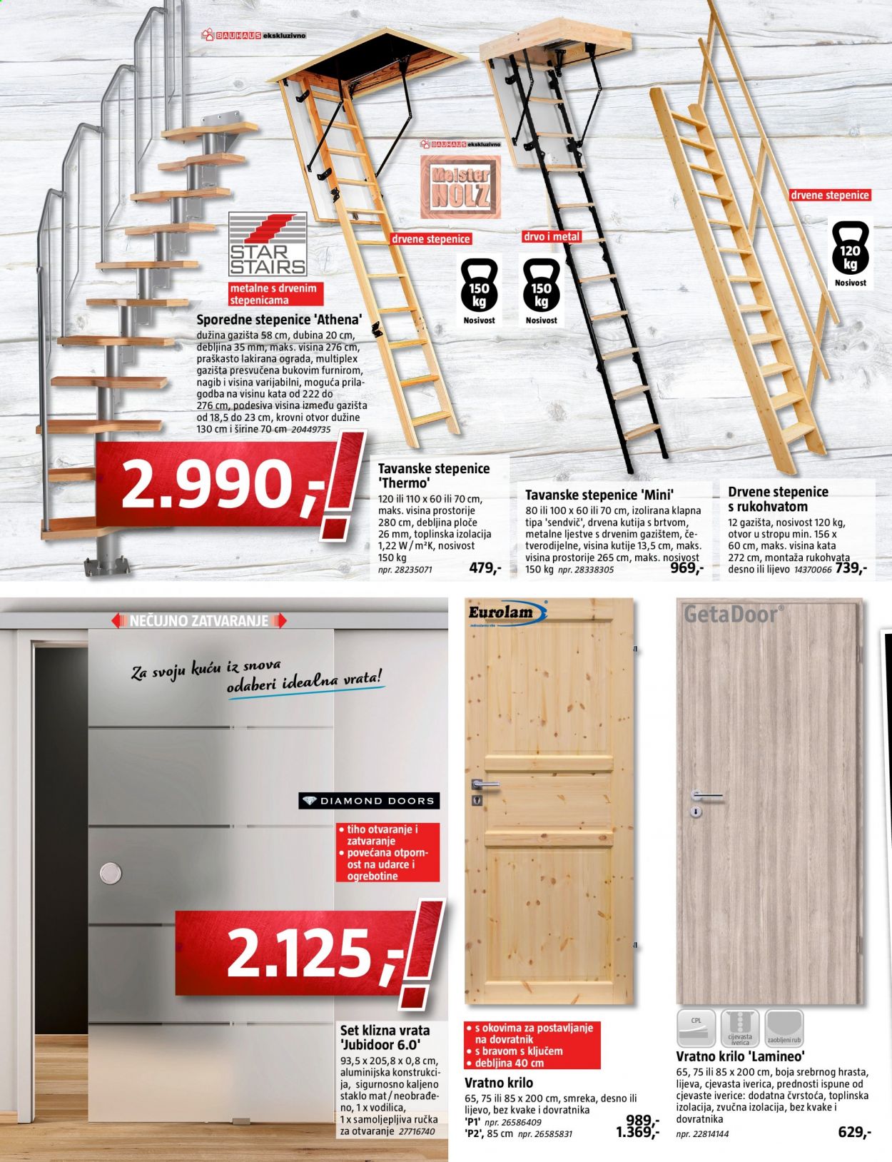 thumbnail - Bauhaus katalog - 01.07.2021. - 04.08.2021. - Sniženi proizvodi - drvena kutija, ljestve, vratno krilo, klizna vrata. Stranica 18.