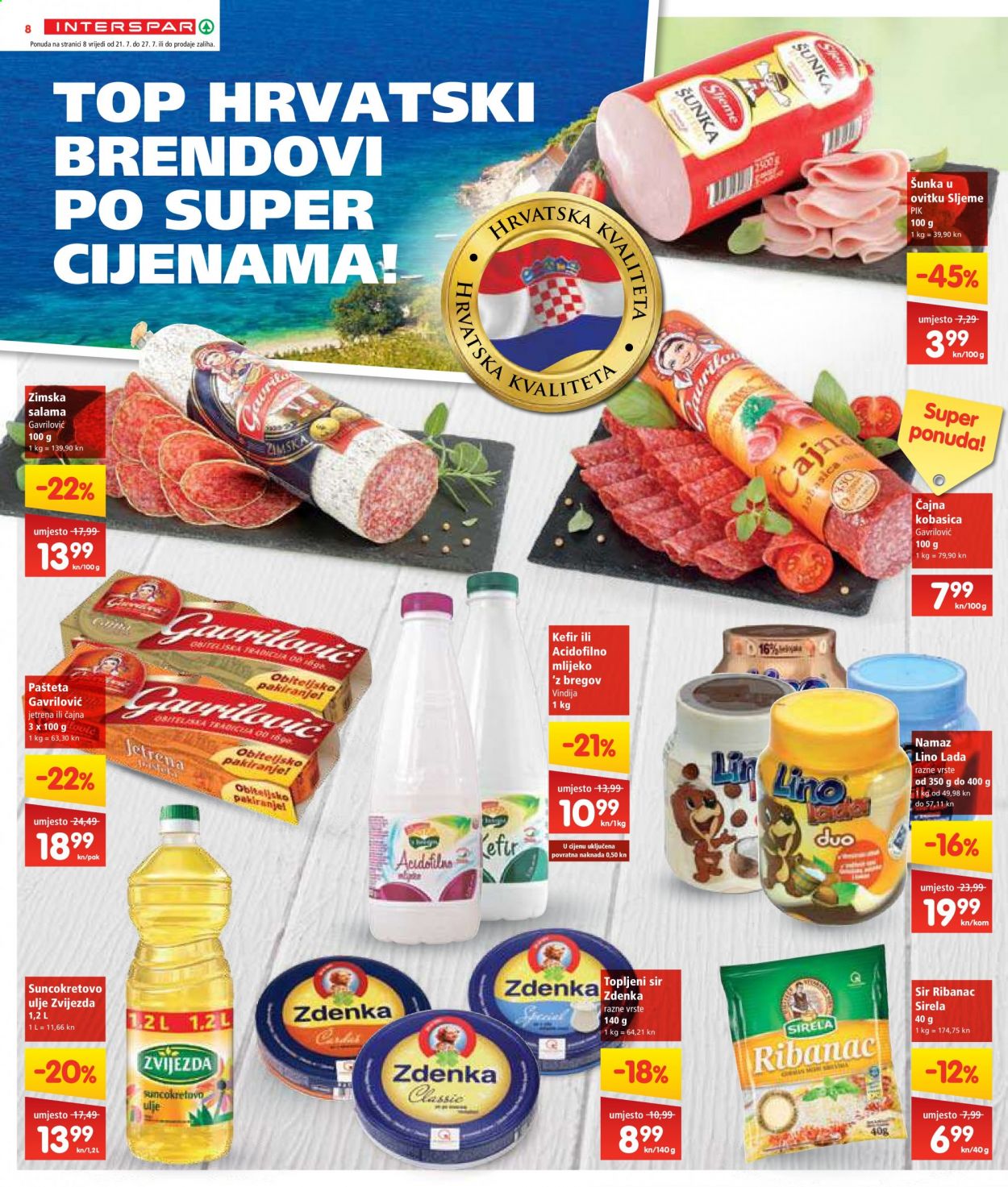 INTERSPAR katalog - 21.07.2021. - 27.07.2021. Stranica 8