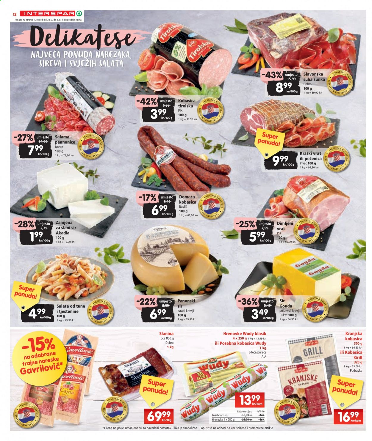 INTERSPAR katalog - 28.07.2021. - 03.08.2021. Stranica 12