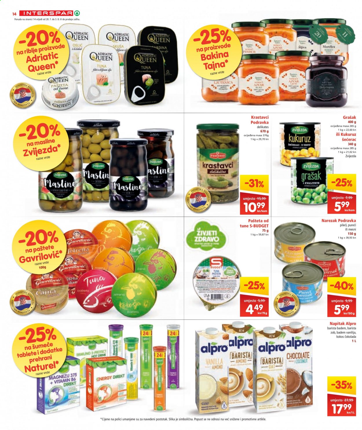 INTERSPAR katalog - 28.07.2021. - 03.08.2021. Stranica 14