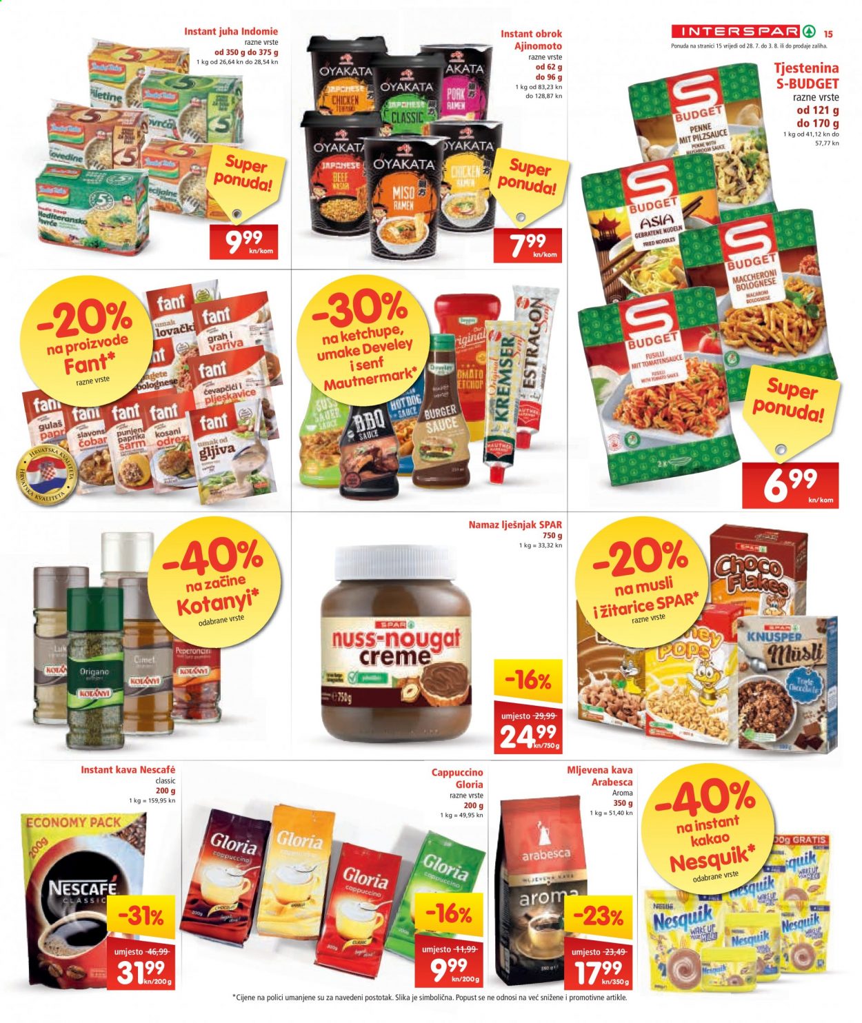 INTERSPAR katalog - 28.07.2021. - 03.08.2021. Stranica 15