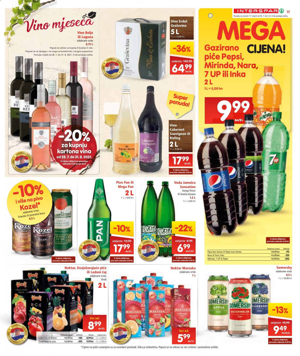INTERSPAR katalog - 28.07.2021. - 03.08.2021. Stranica 17