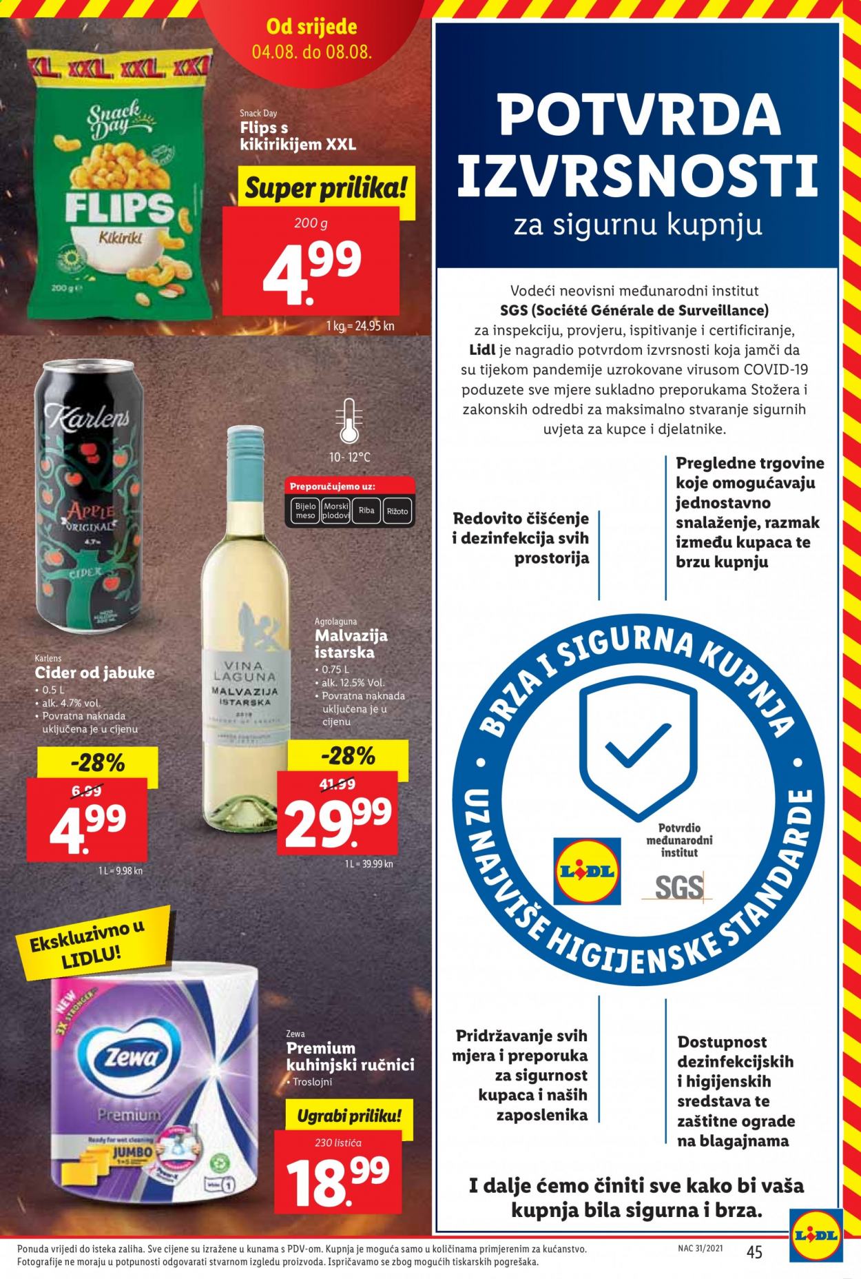 Lidl katalog - 02.08.2021. - 08.08.2021. Stranica 45