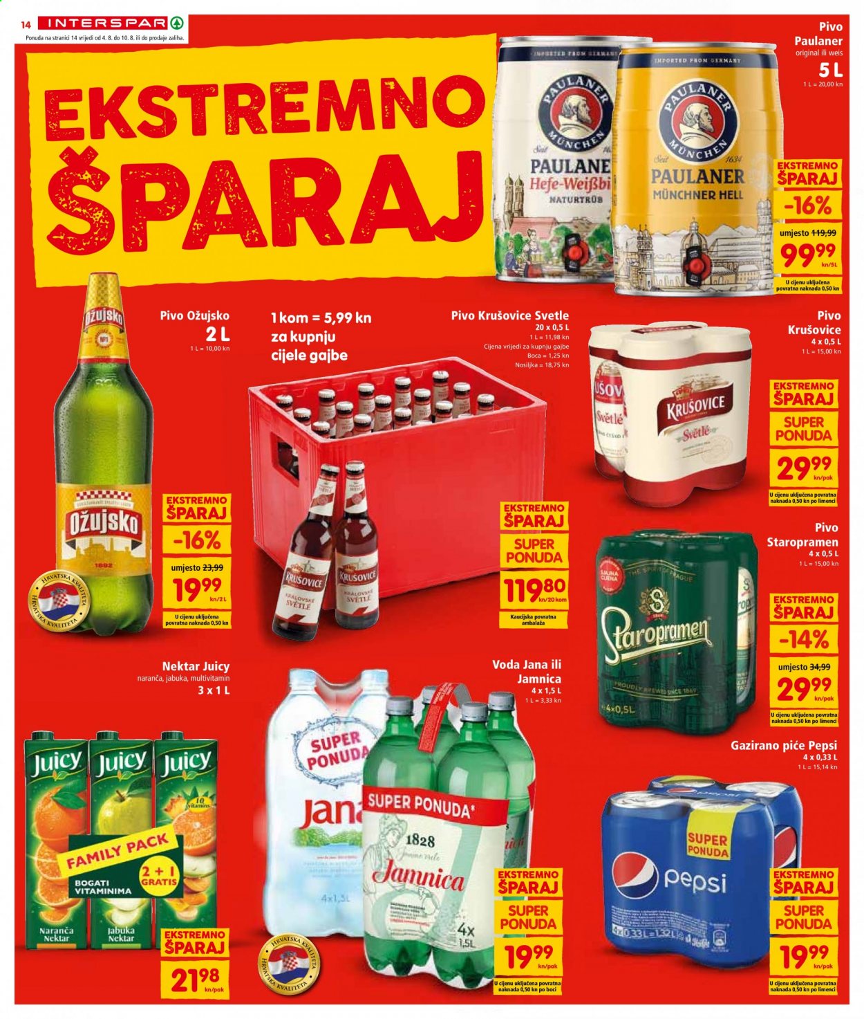 INTERSPAR katalog - 04.08.2021. - 10.08.2021. Stranica 14