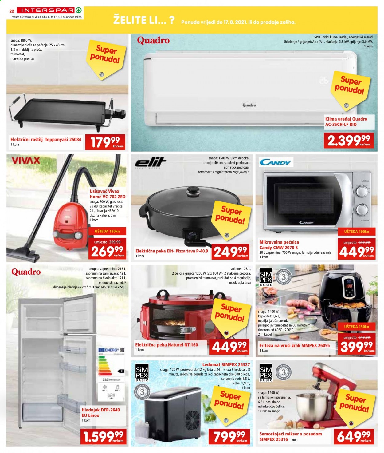 INTERSPAR katalog - 04.08.2021. - 10.08.2021. Stranica 22