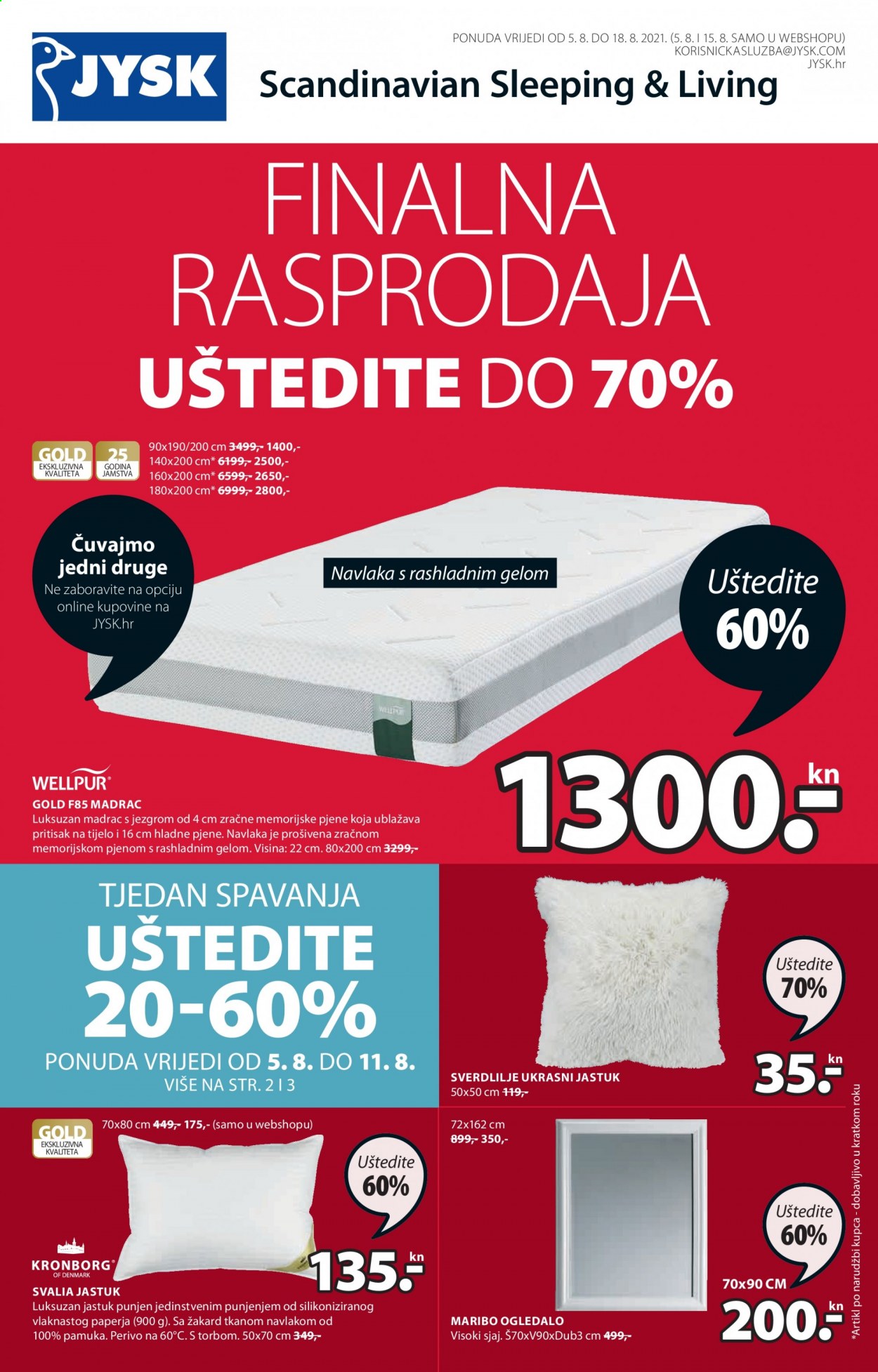 JYSK katalog - 05.08.2021. - 18.08.2021. Stranica 1